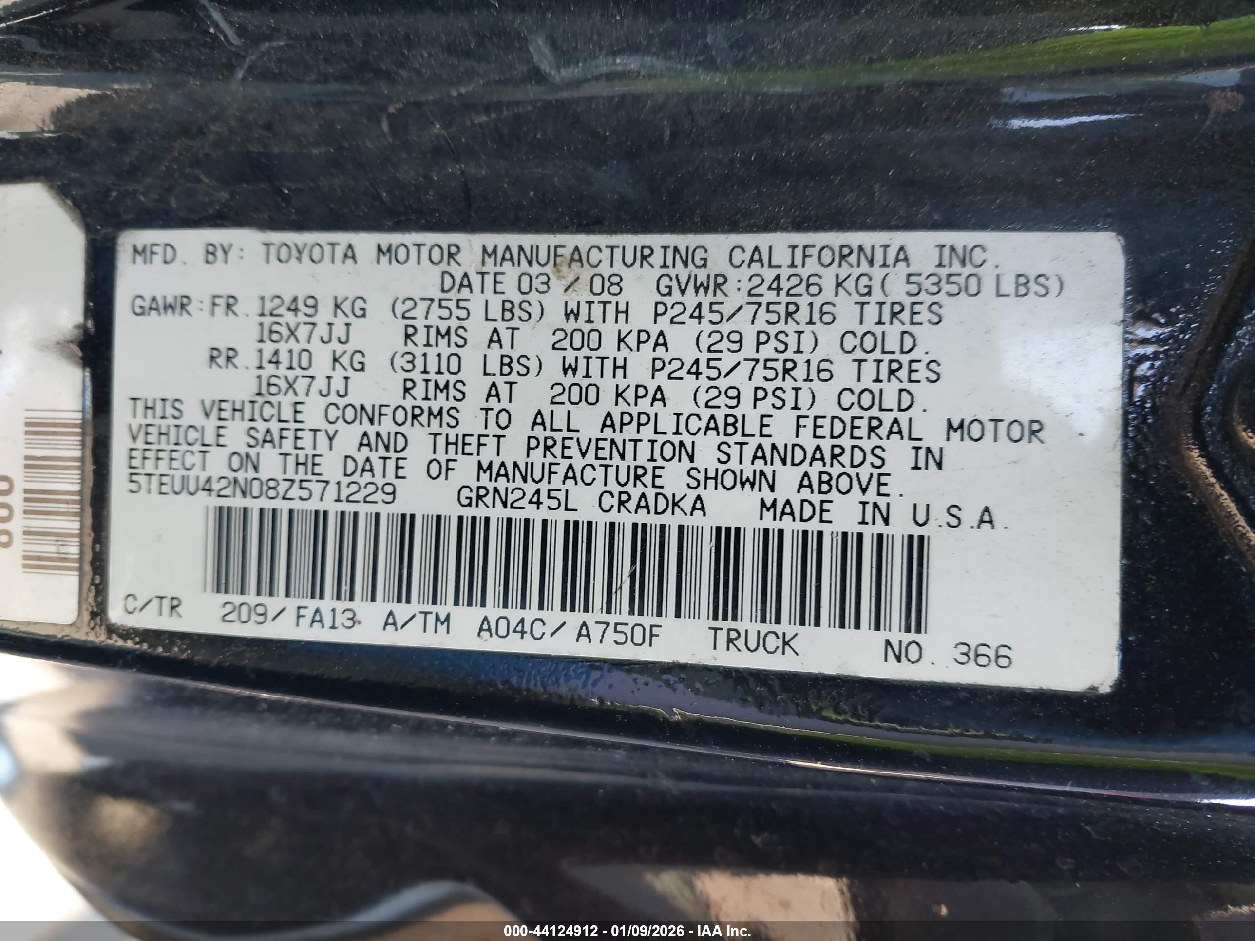 TOYOTA TACOMA image 9