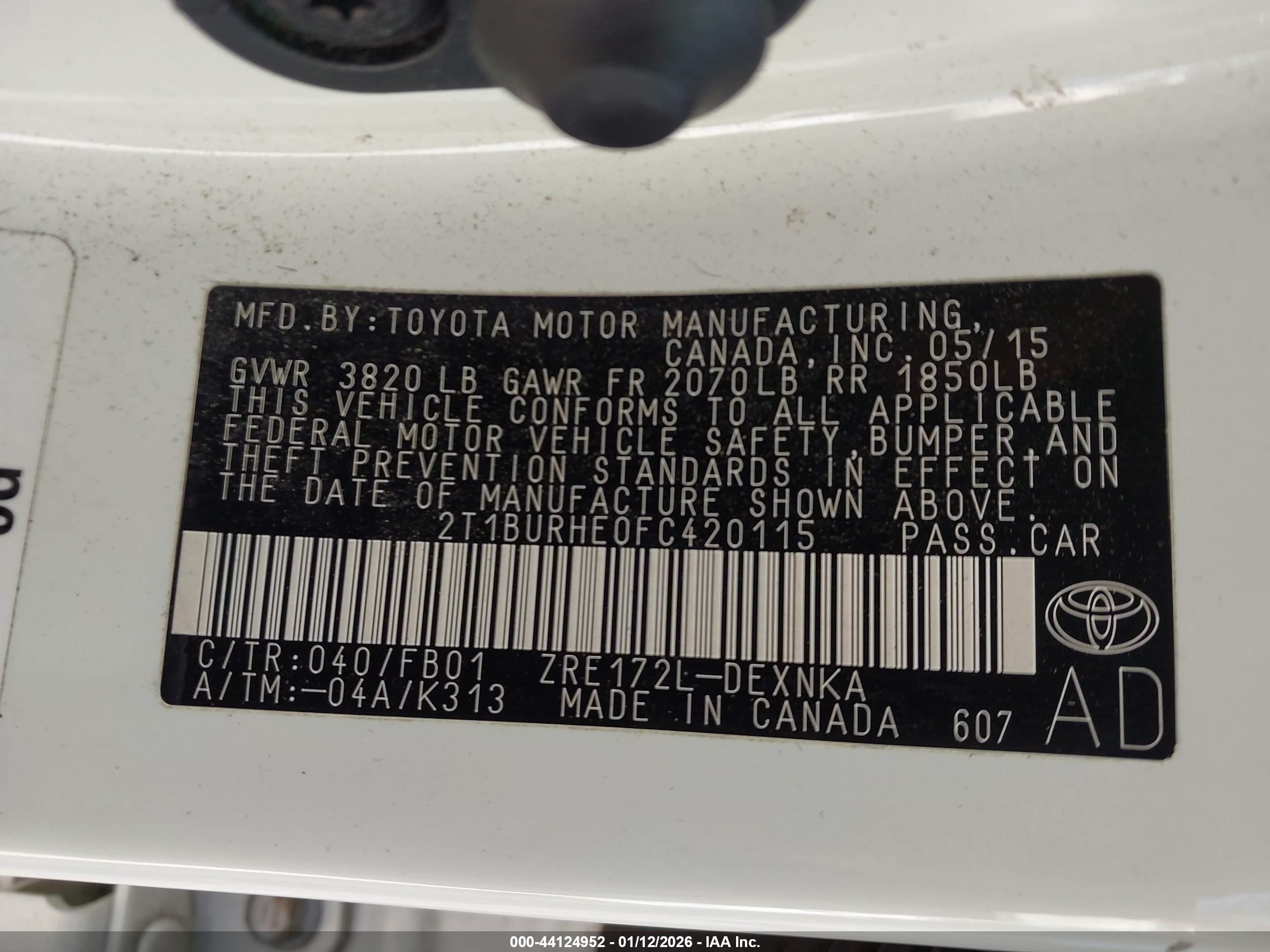 TOYOTA COROLLA image 9