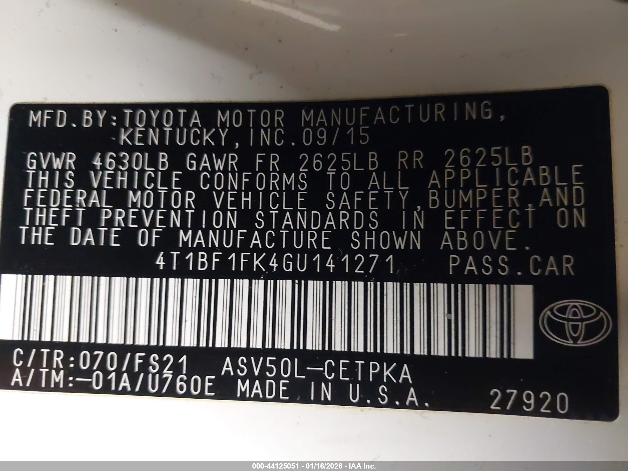 TOYOTA CAMRY image 9