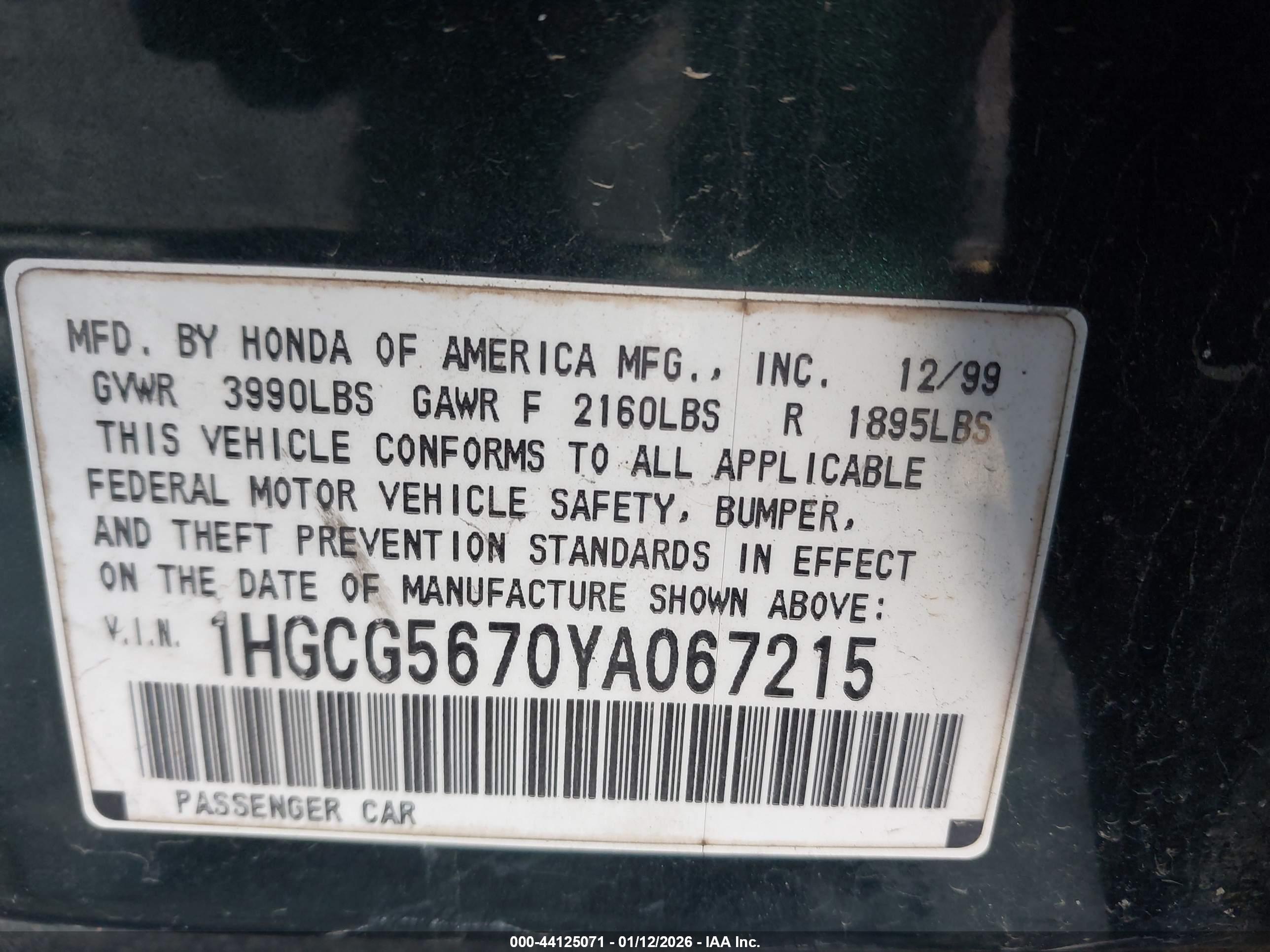 HONDA ACCORD image 9