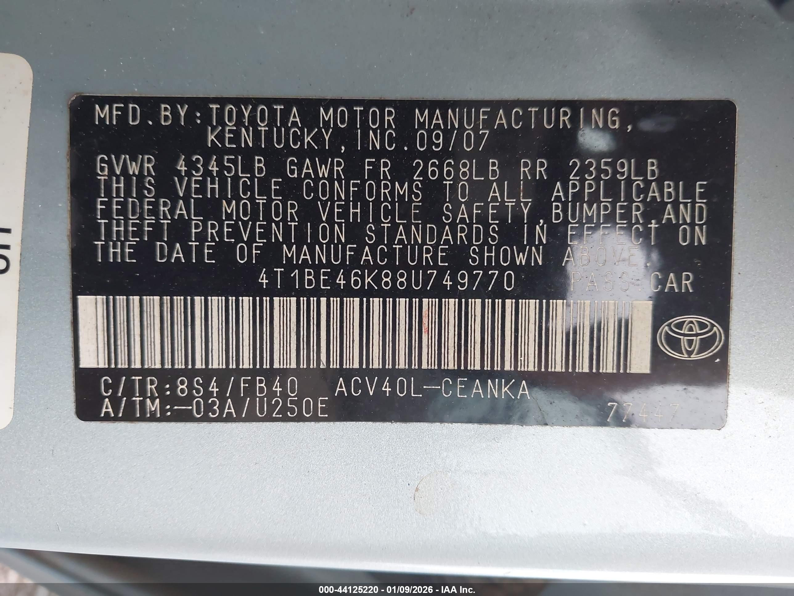 TOYOTA CAMRY image 9
