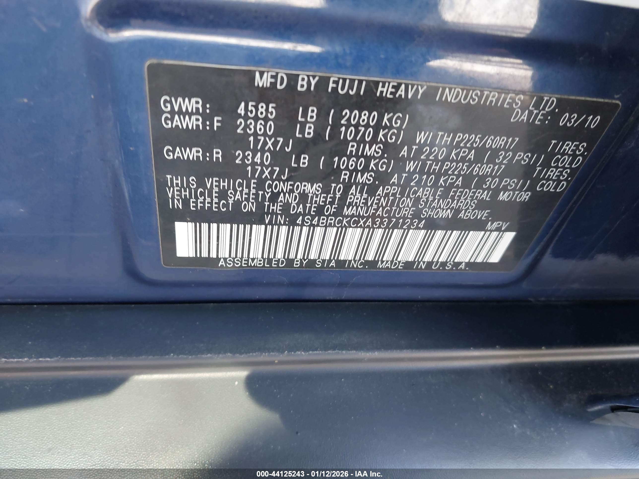 SUBARU OUTBACK image 9