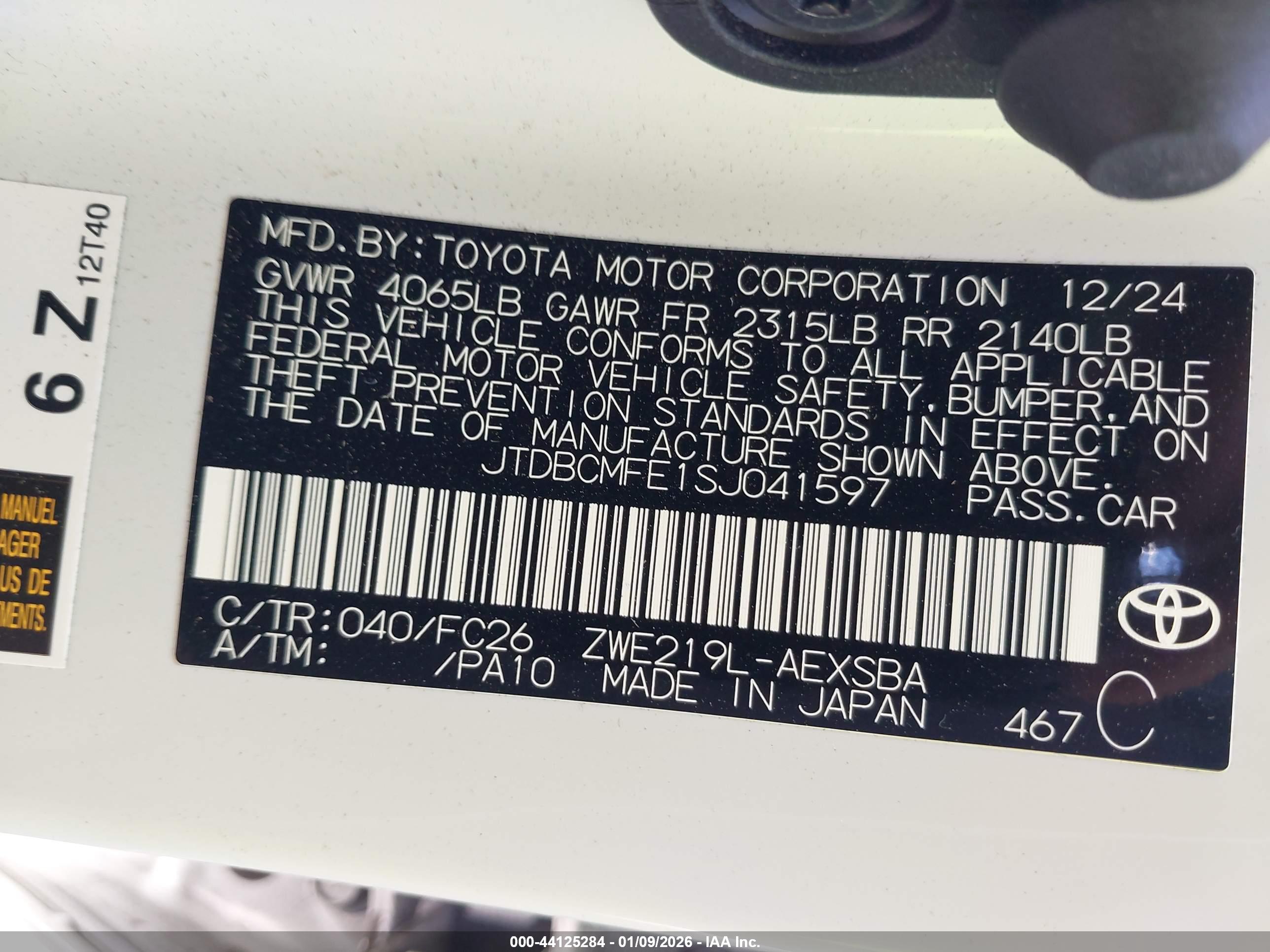 TOYOTA COROLLA image 9