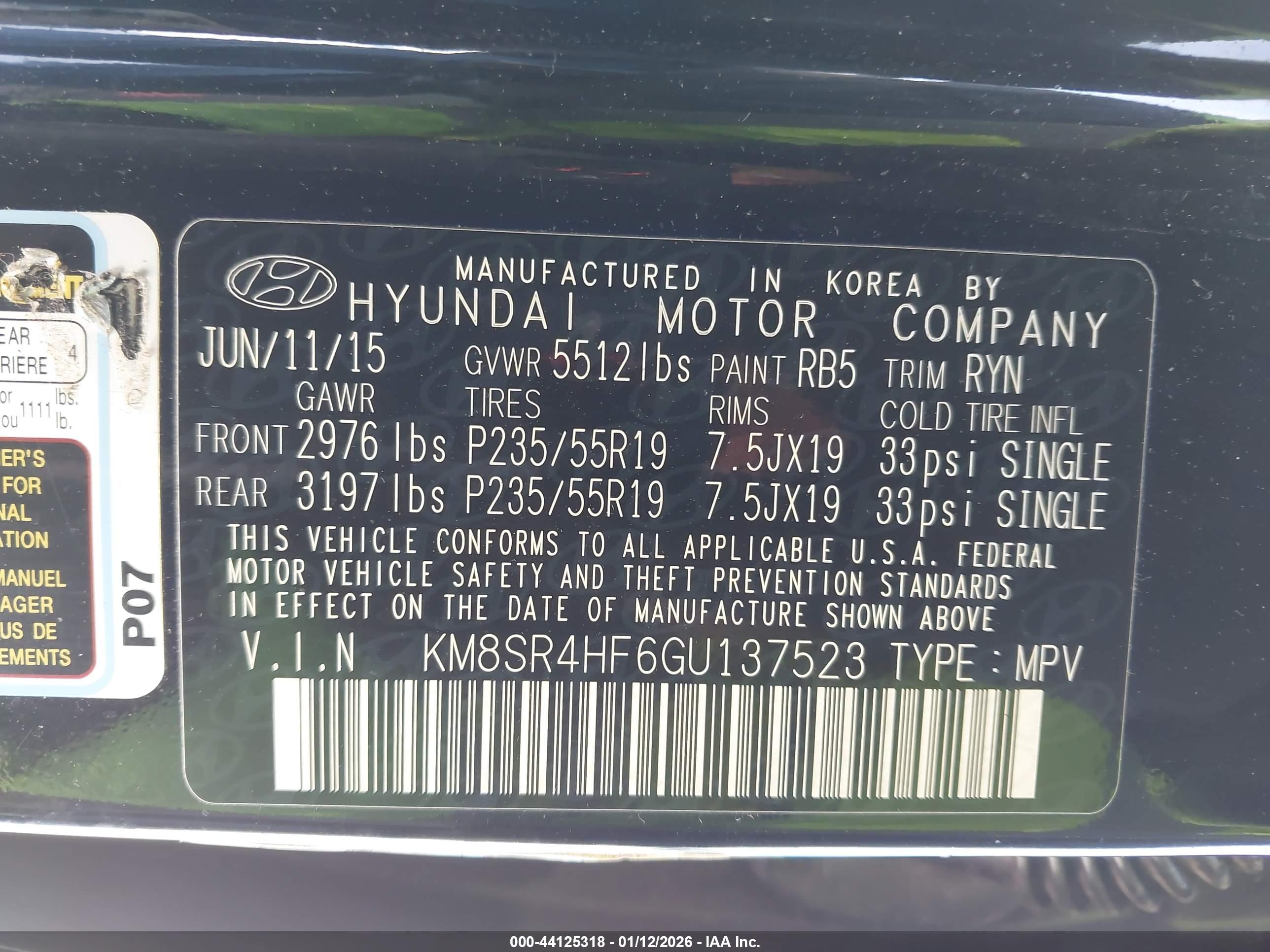 HYUNDAI SANTA image 9