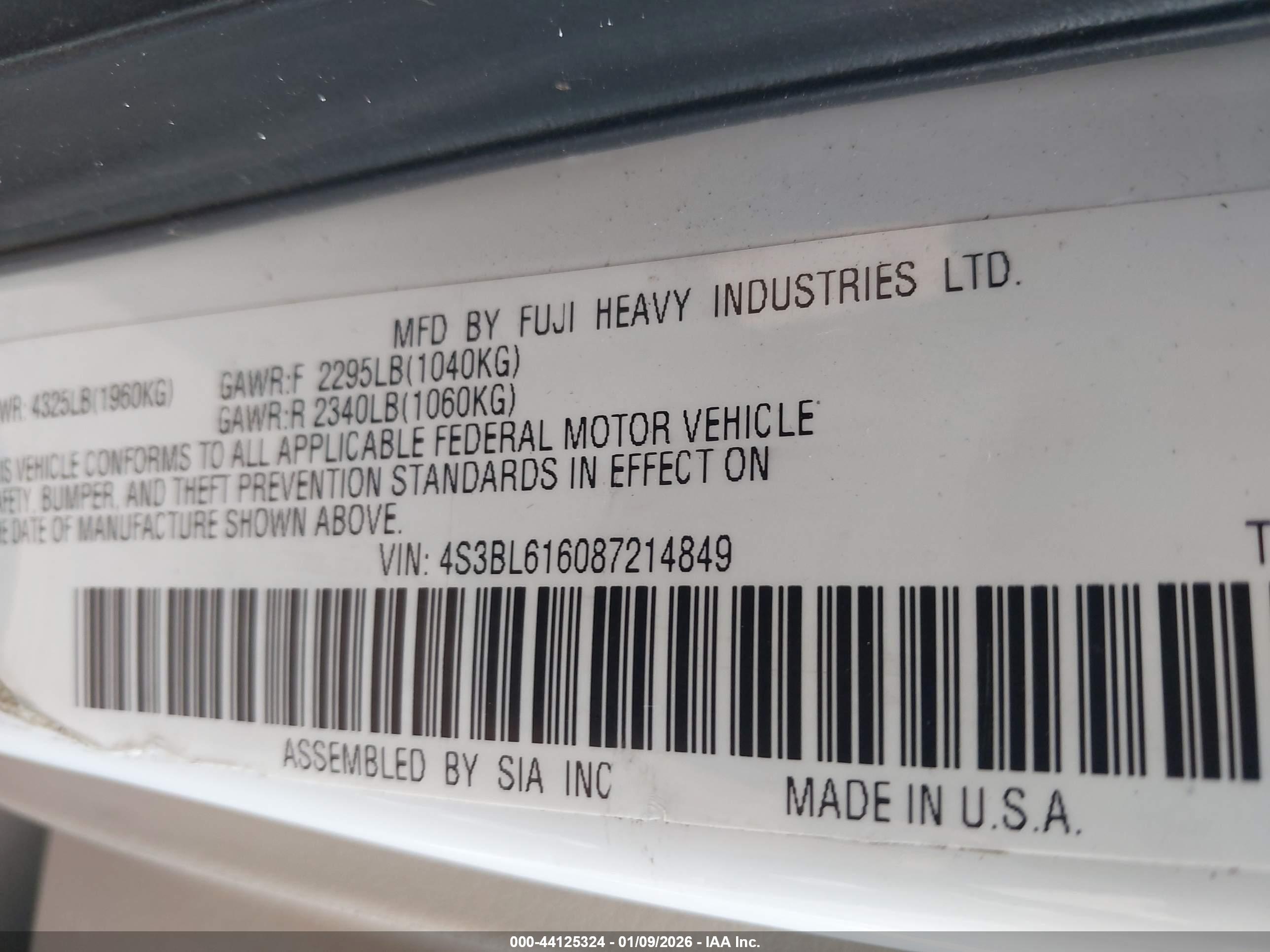 SUBARU LEGACY image 9