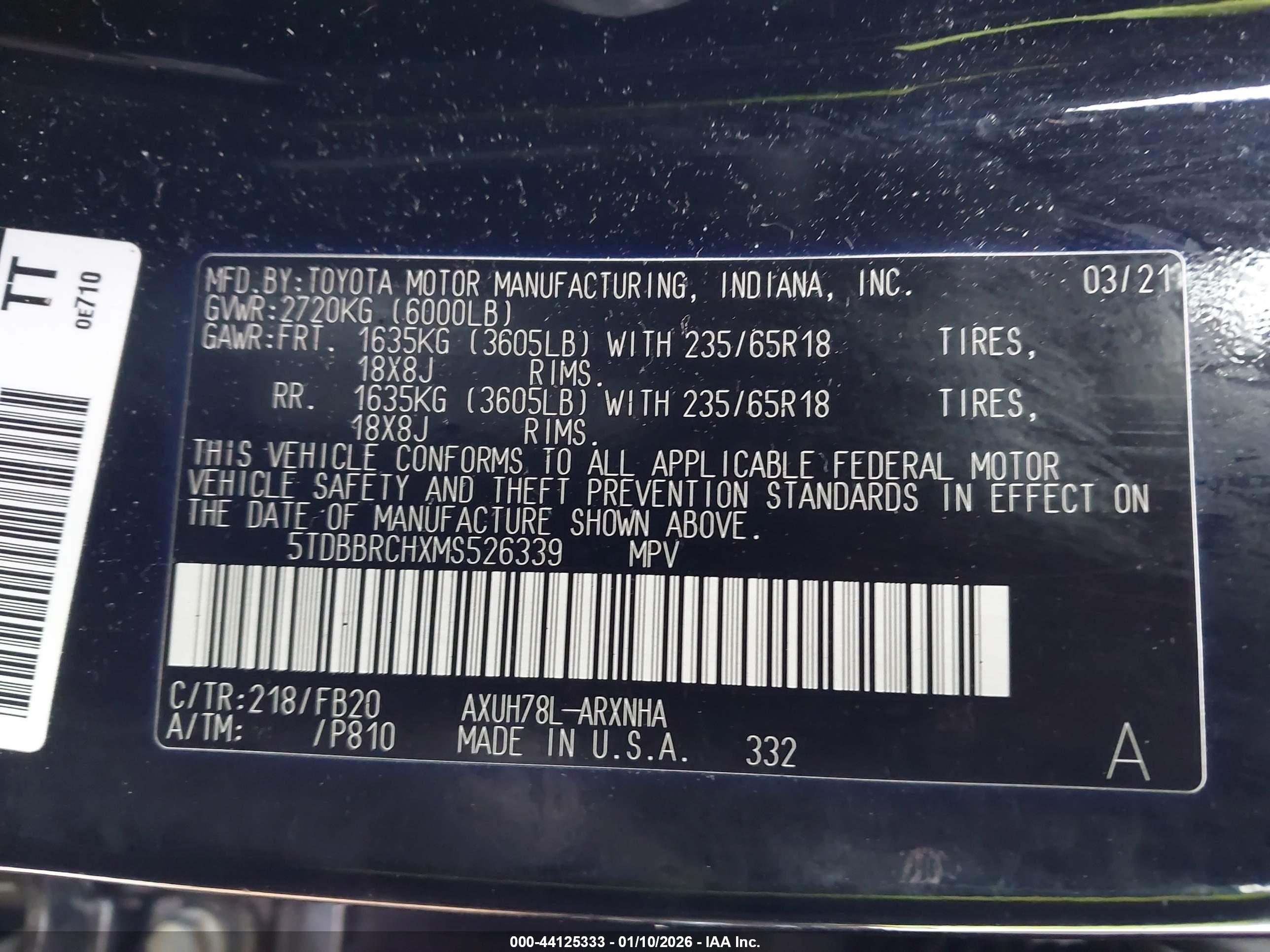 TOYOTA HIGHLANDER image 9
