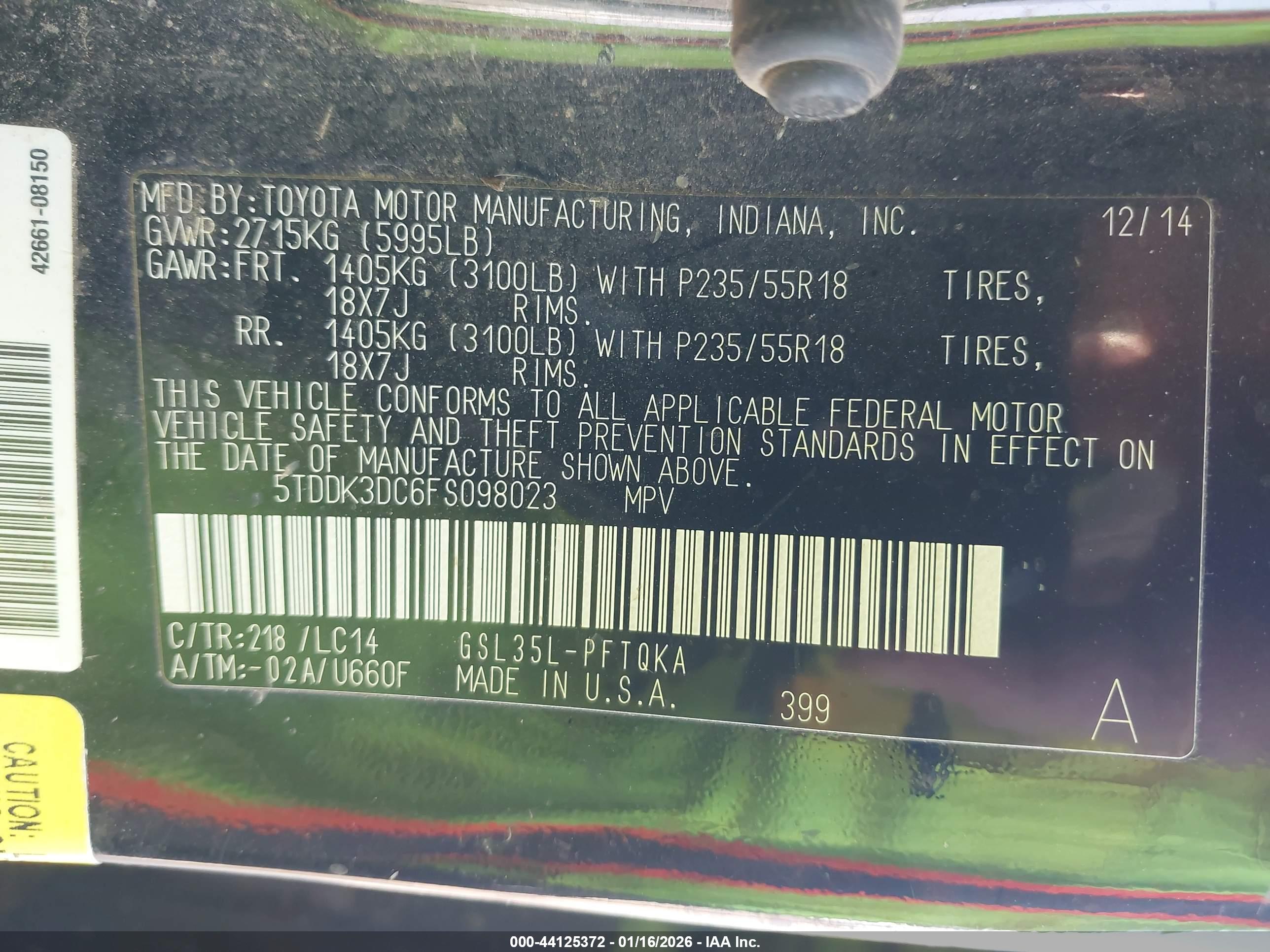 TOYOTA SIENNA image 9