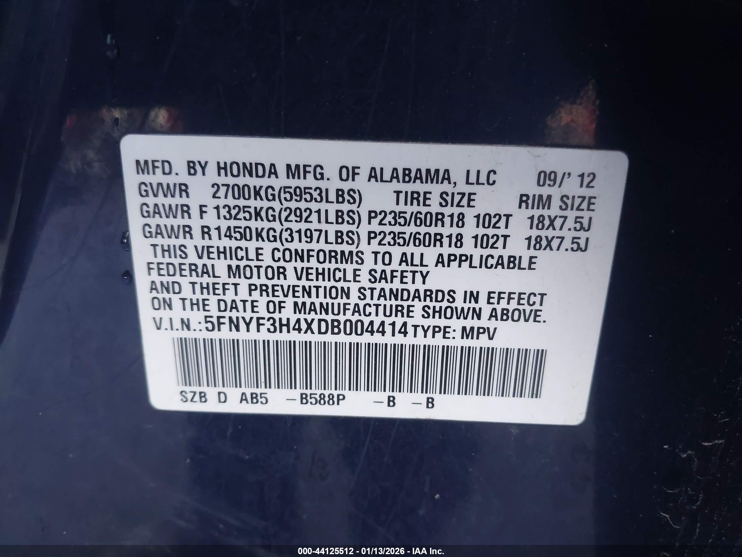 HONDA PILOT image 9