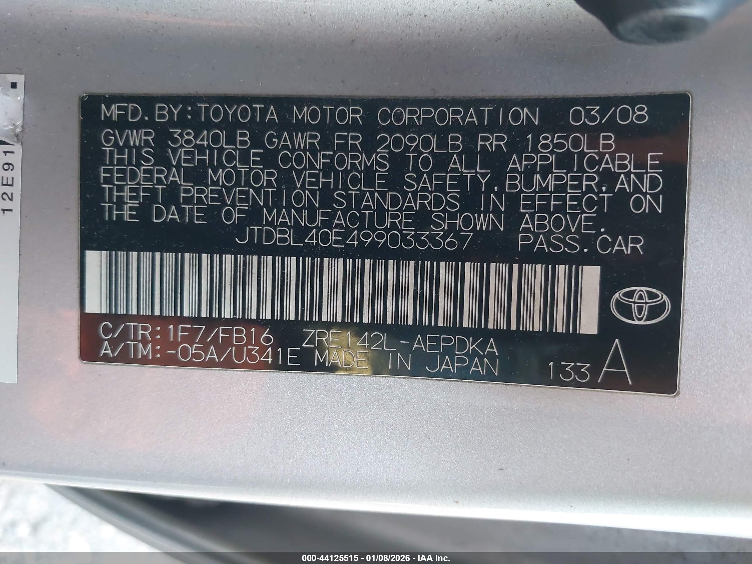 TOYOTA COROLLA image 9