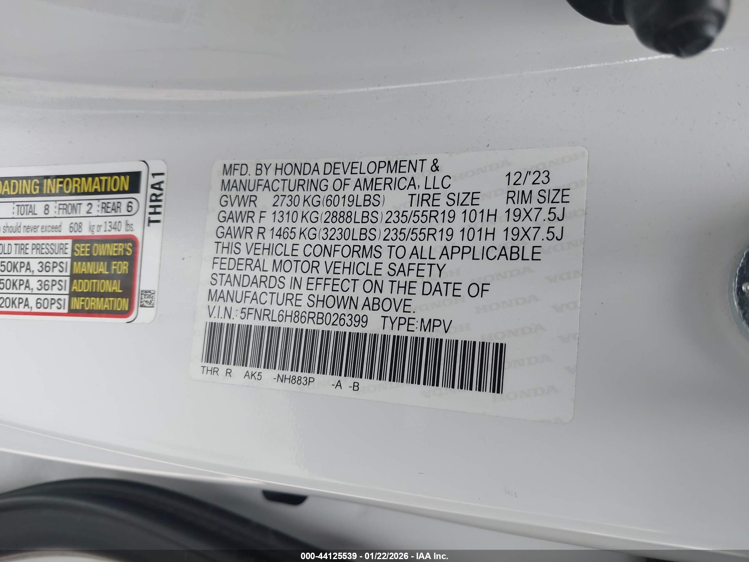 HONDA ODYSSEY image 9