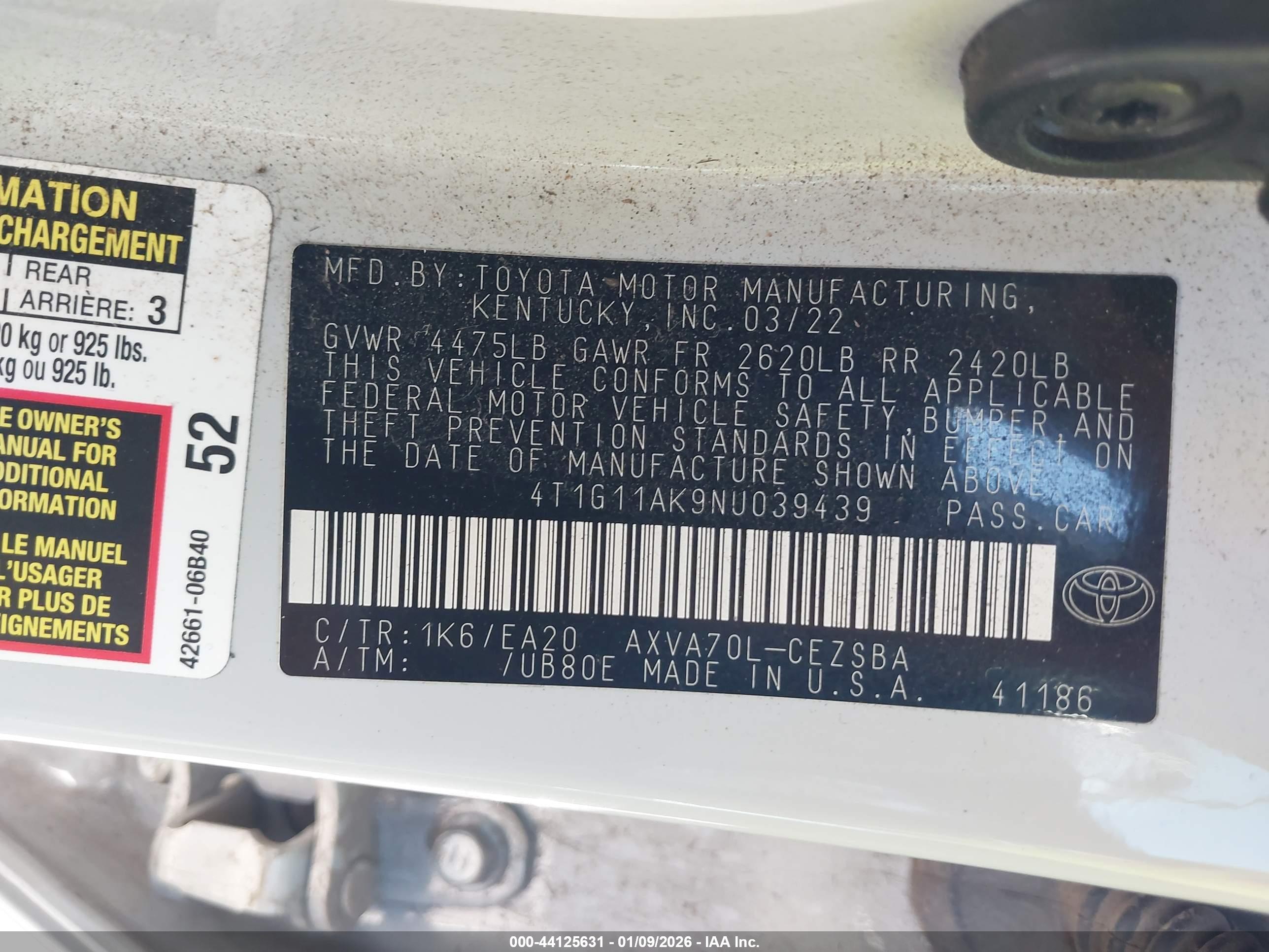TOYOTA CAMRY image 9