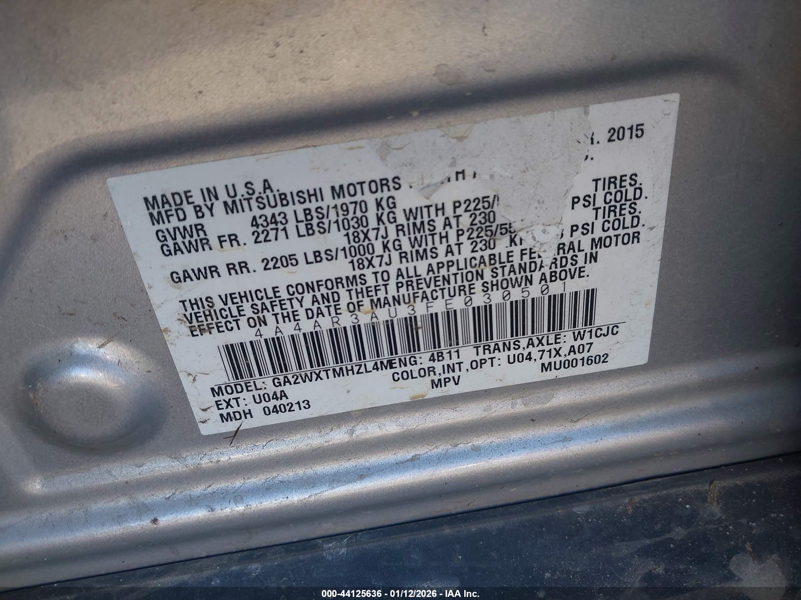 MITSUBISHI OUTLANDER image 9