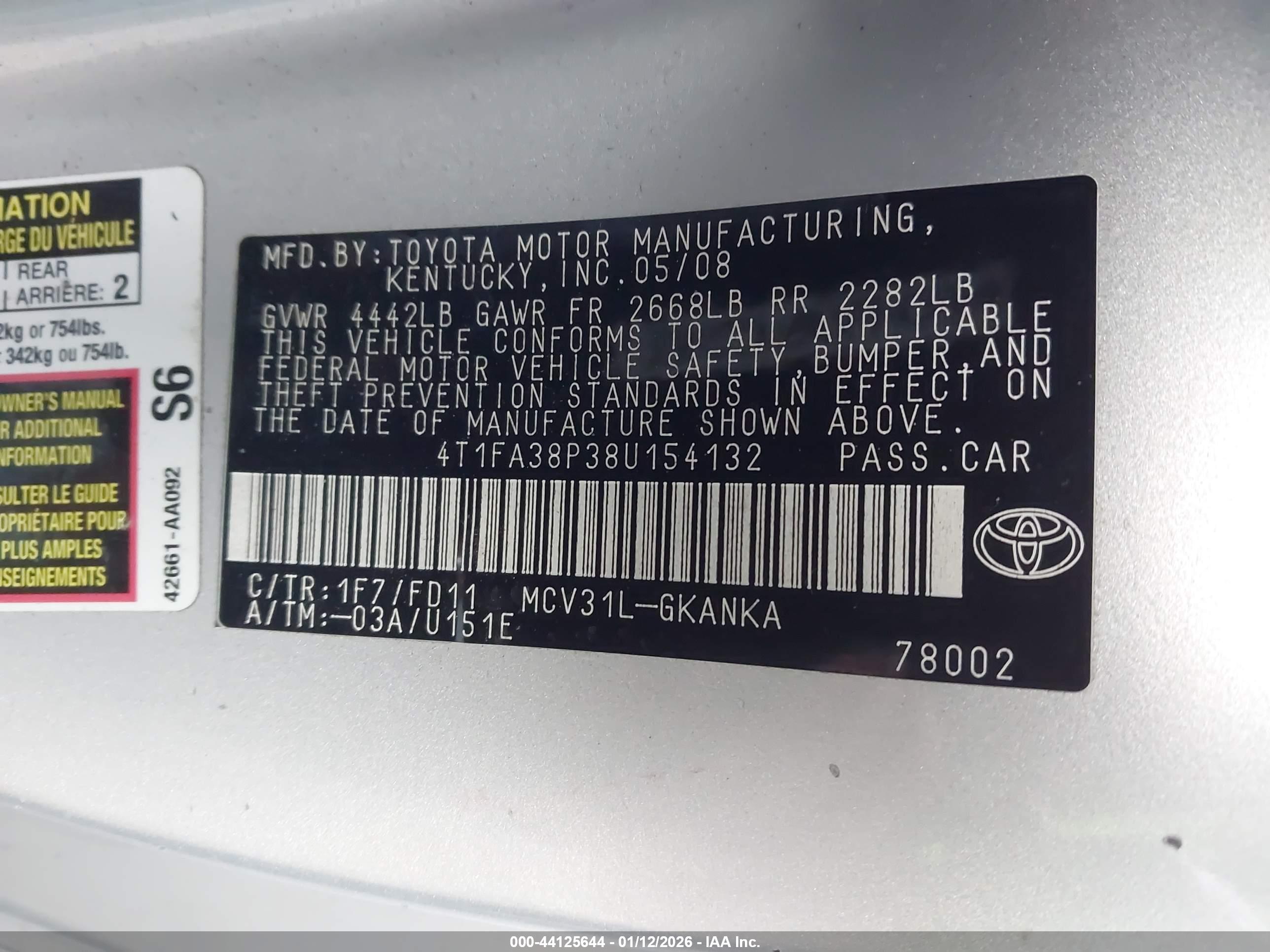 TOYOTA CAMRY image 9