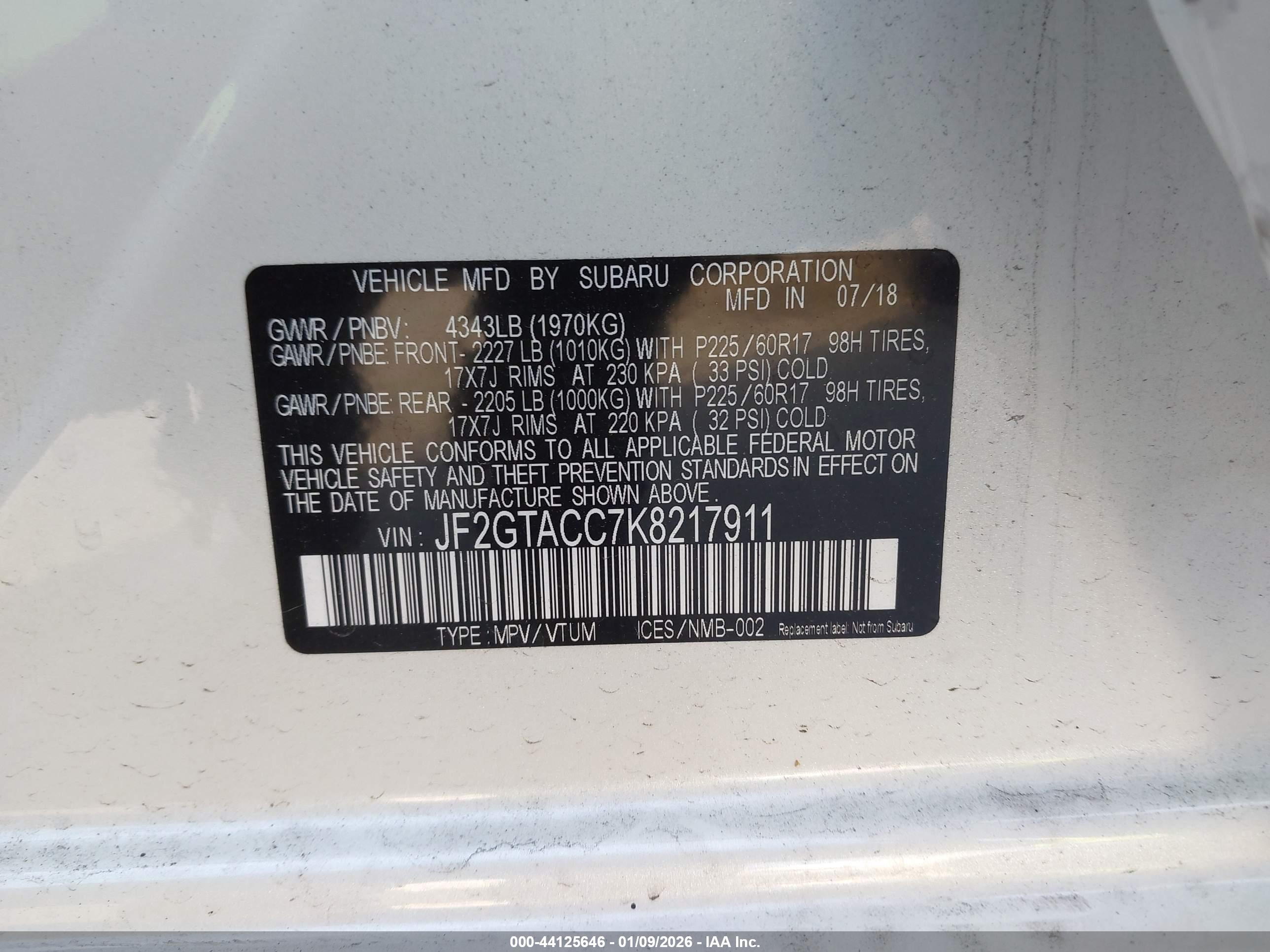 SUBARU CROSSTREK image 9
