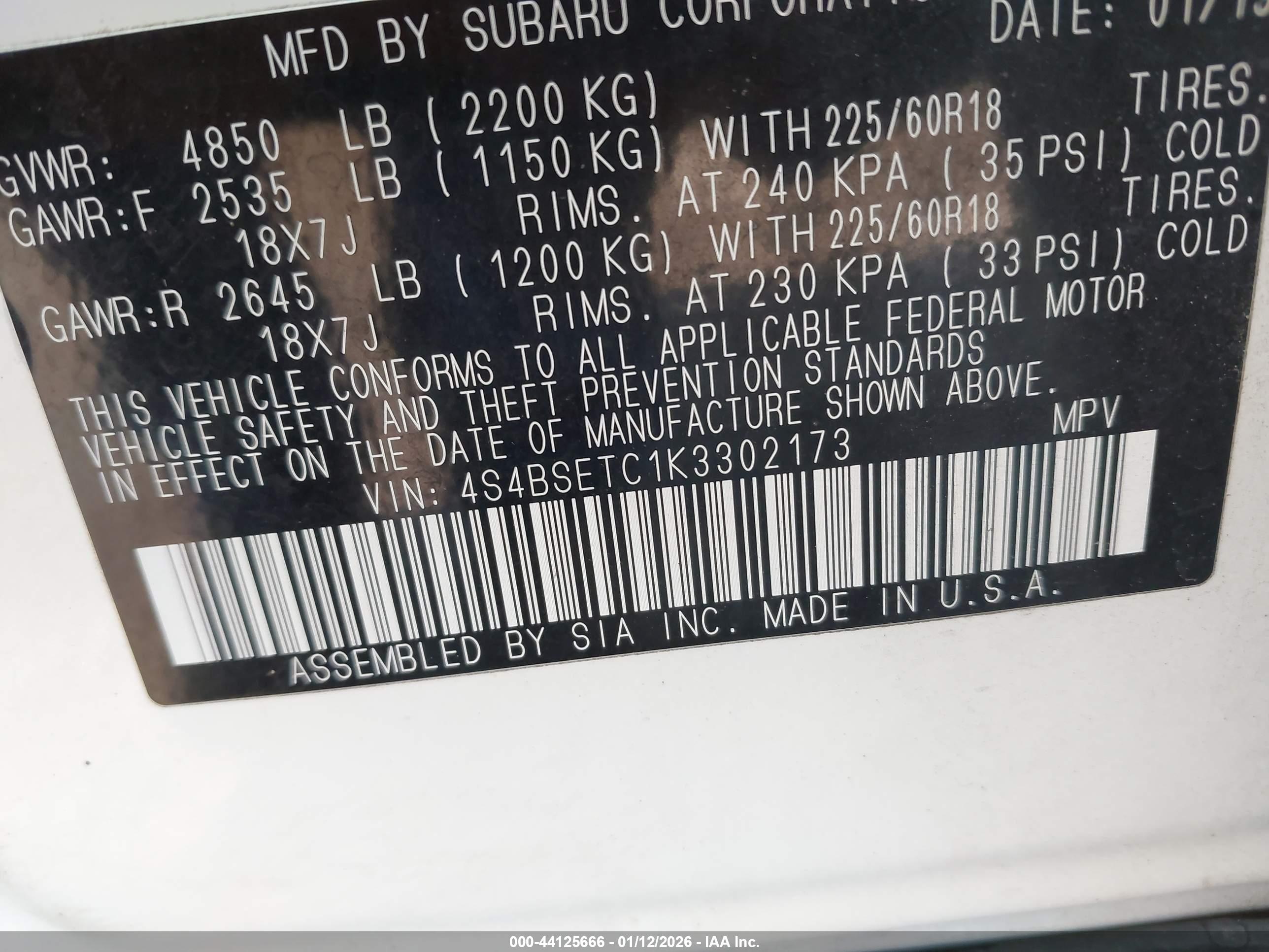SUBARU OUTBACK image 9