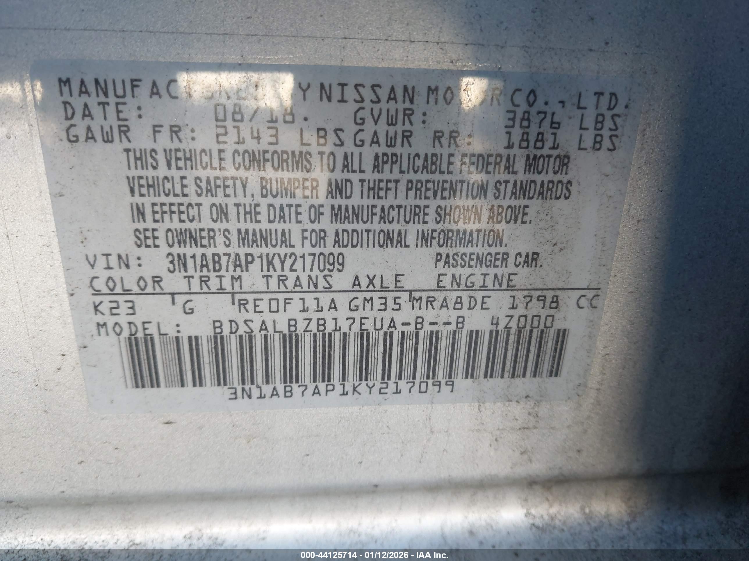 NISSAN SENTRA image 9
