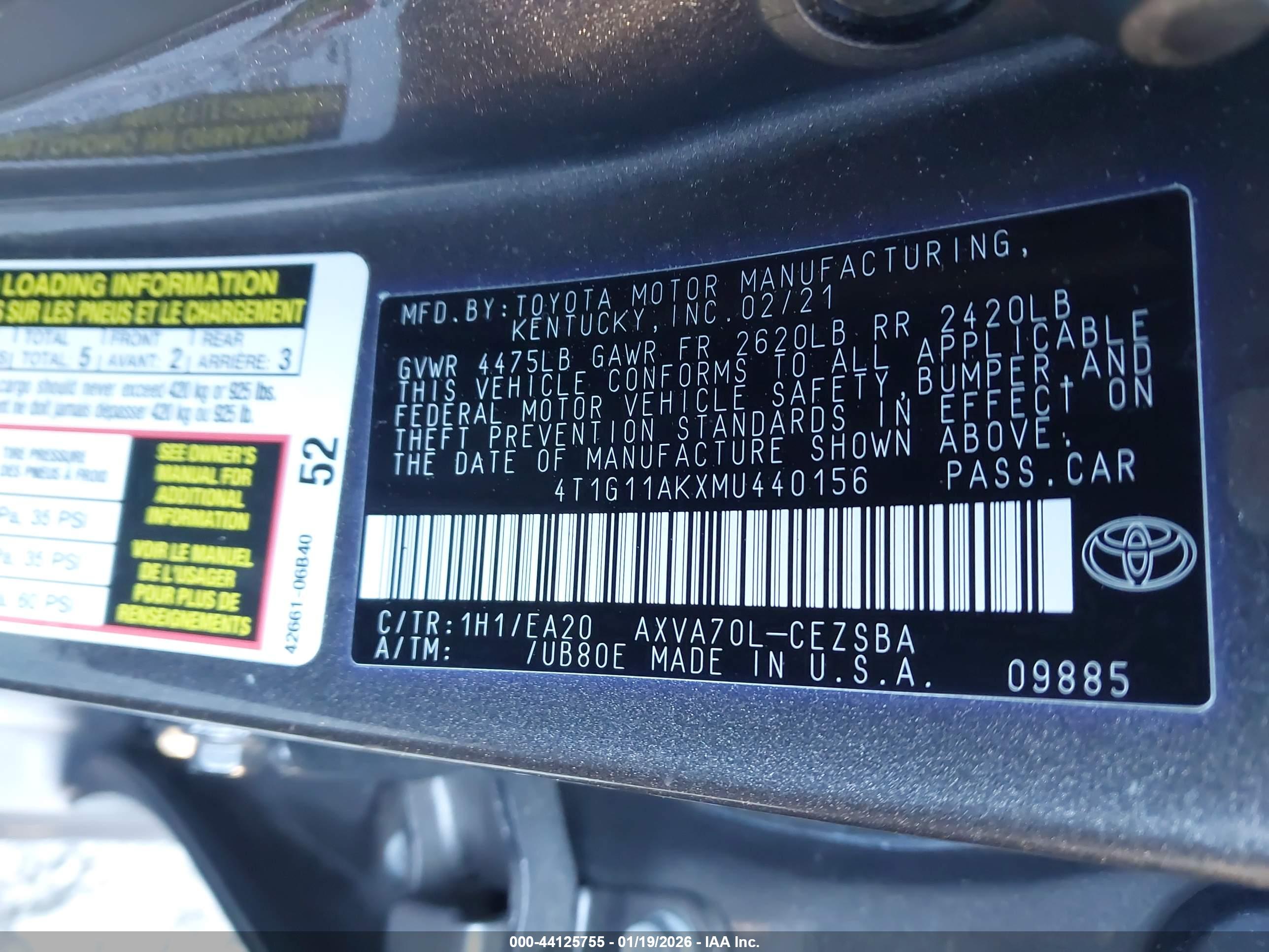 TOYOTA CAMRY image 9