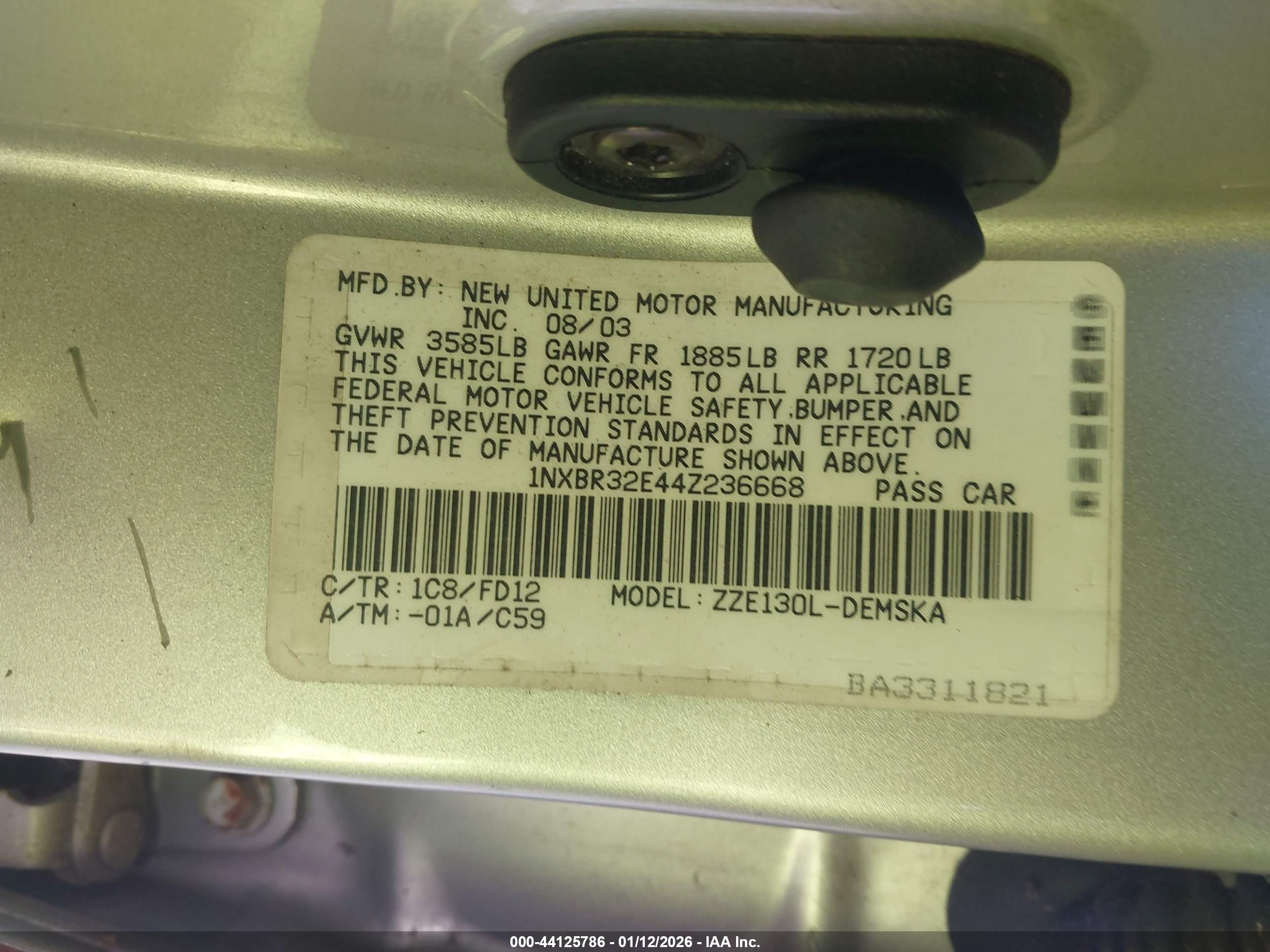 TOYOTA COROLLA image 9