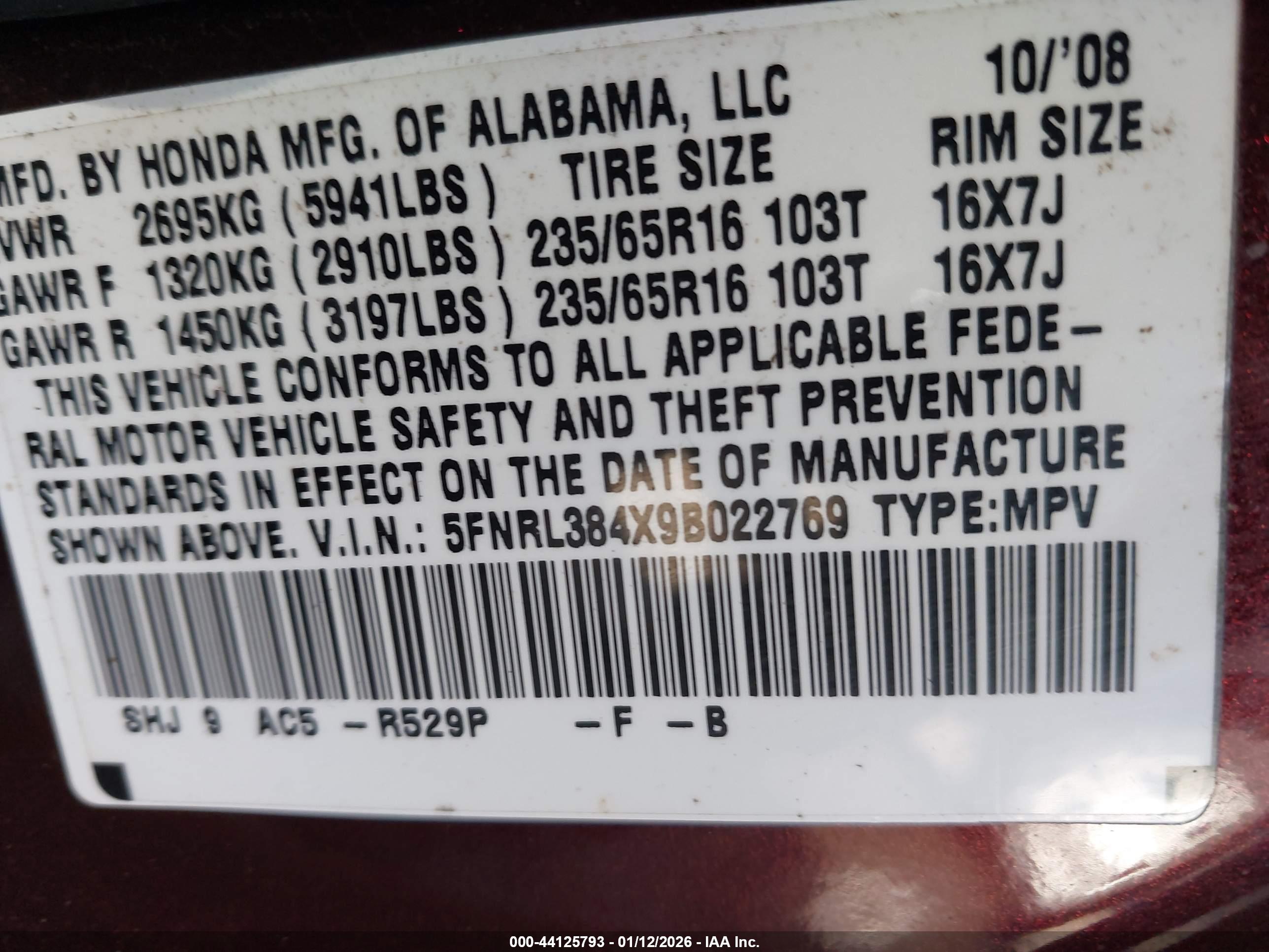 HONDA ODYSSEY image 9