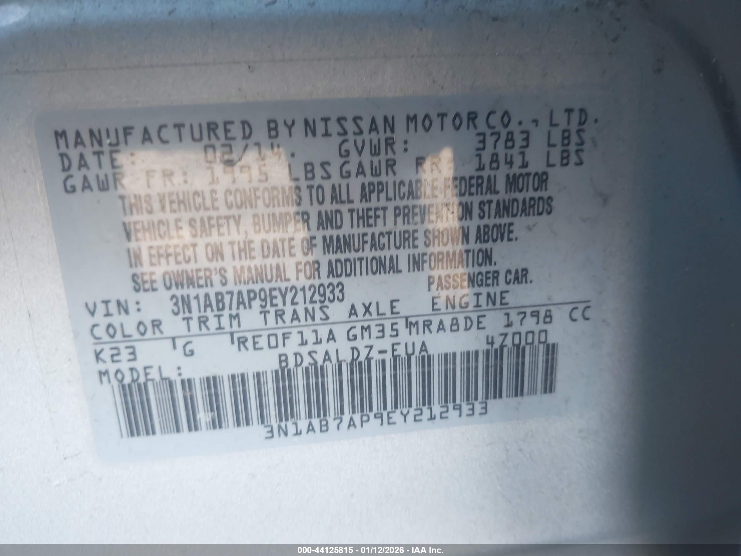NISSAN SENTRA image 9