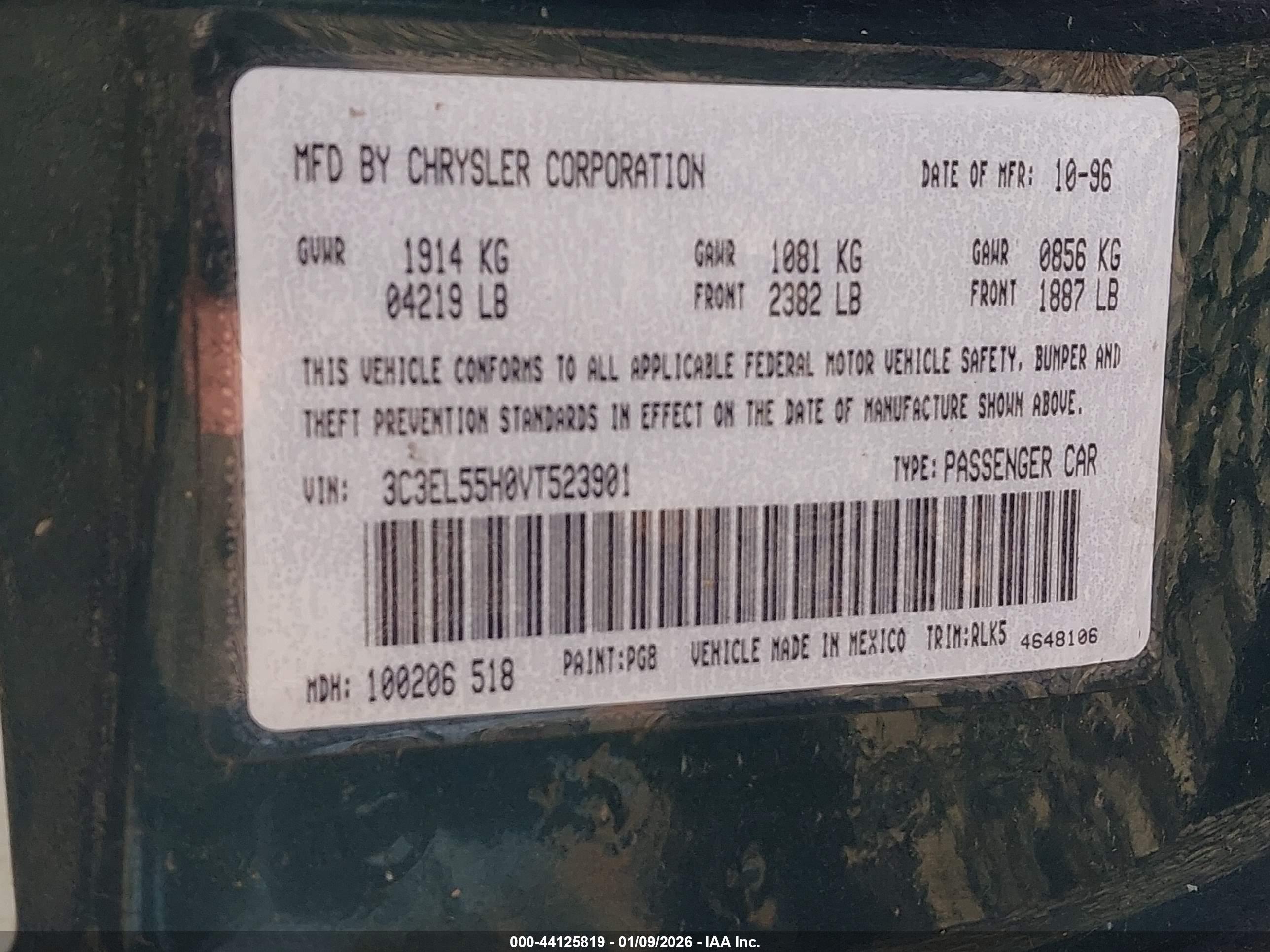 CHRYSLER SEBRING image 9