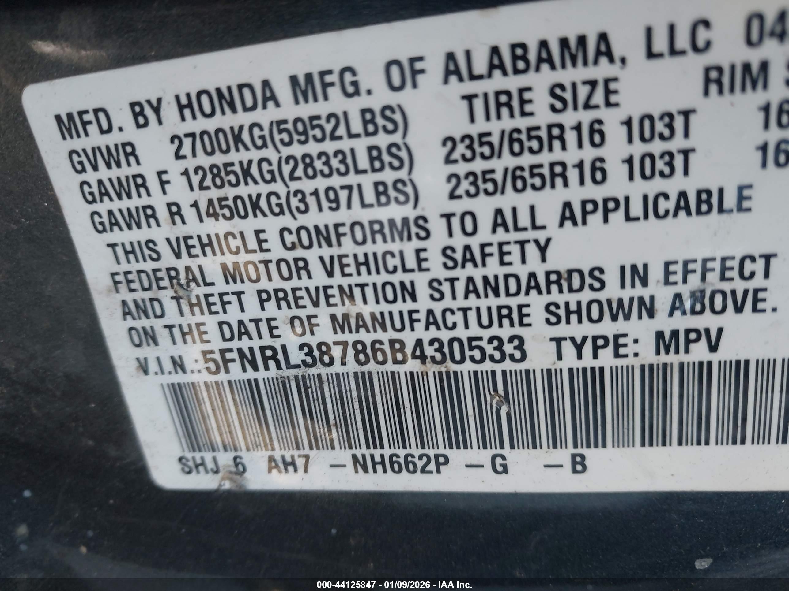 HONDA ODYSSEY image 9