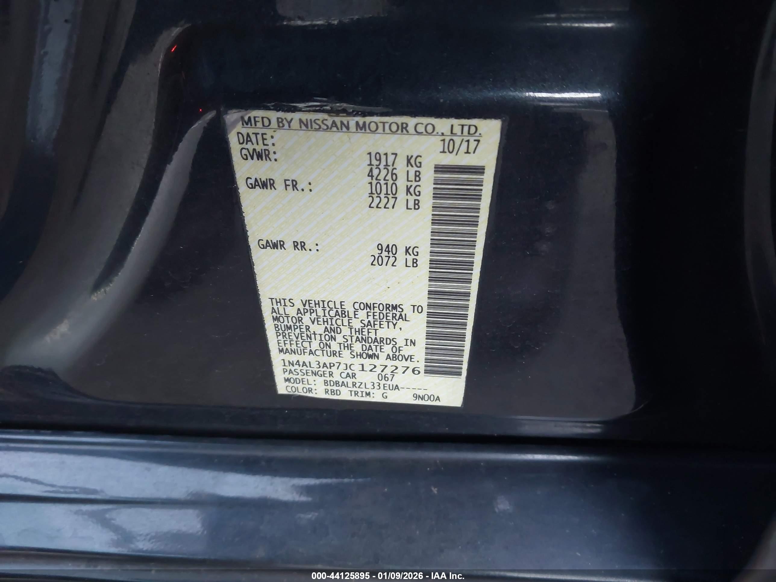 NISSAN ALTIMA image 9