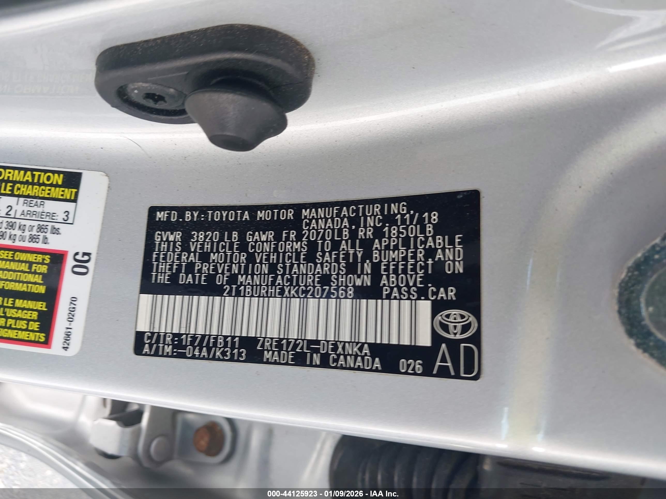 TOYOTA COROLLA image 9