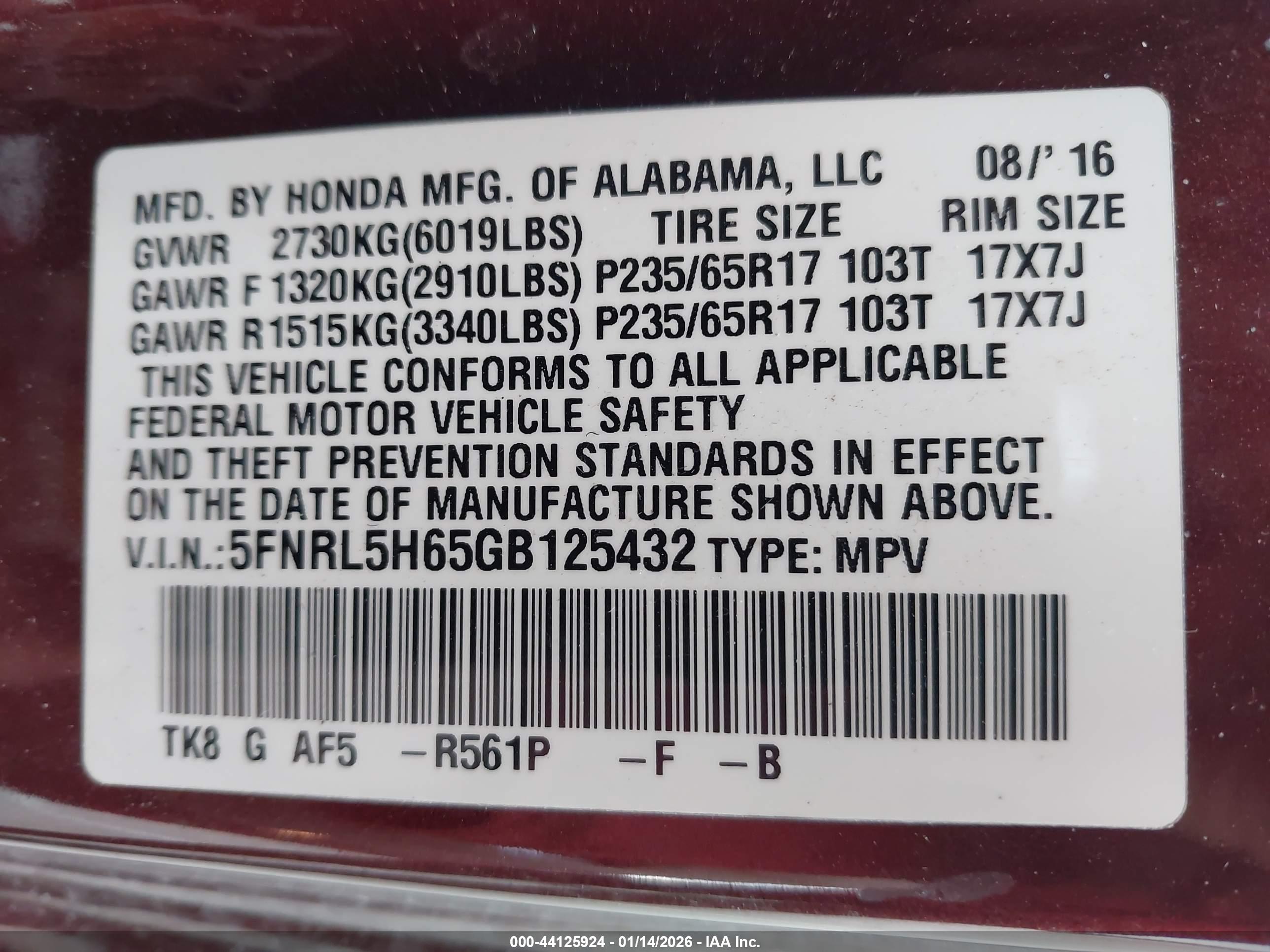 HONDA ODYSSEY image 9