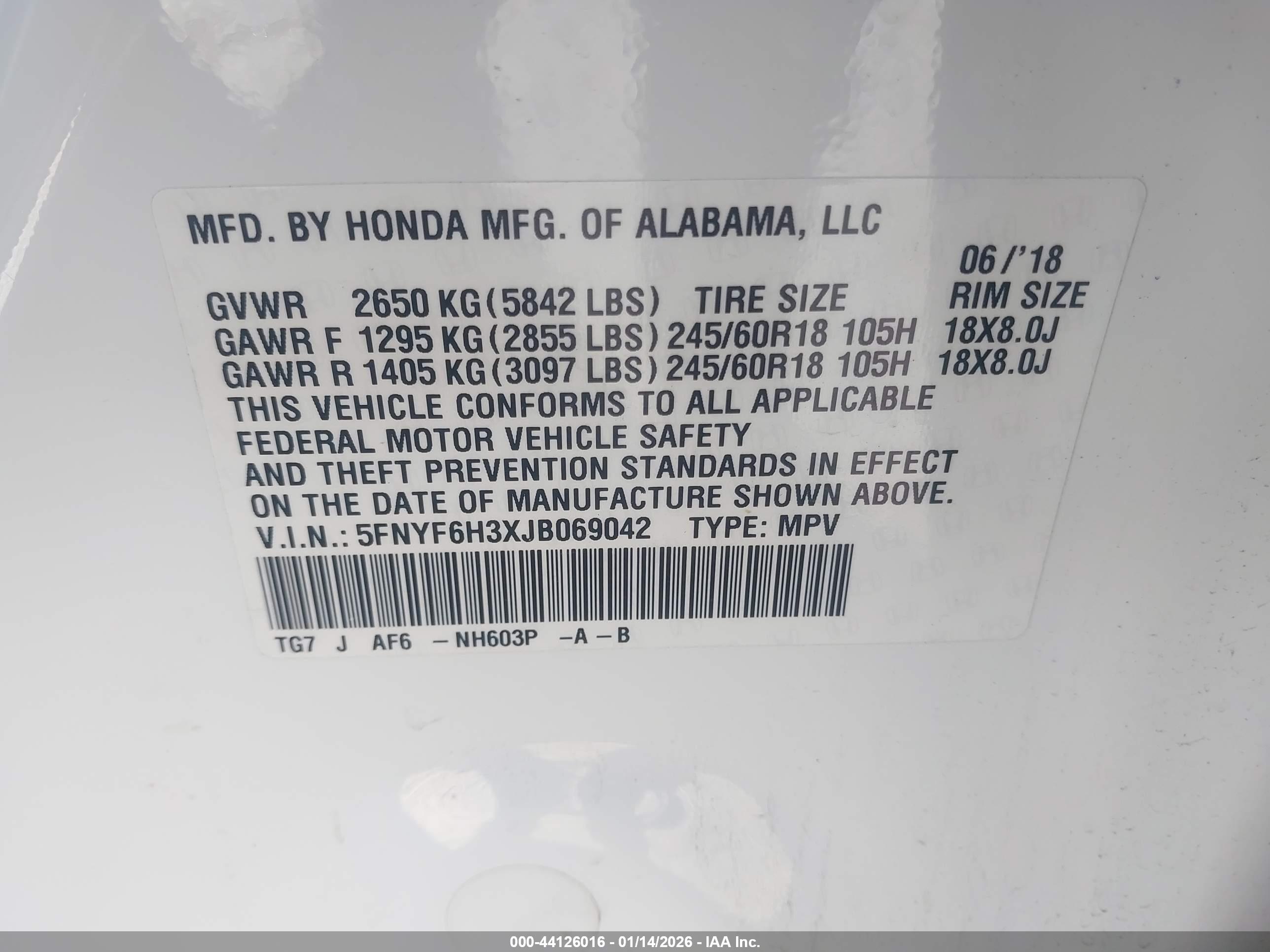 HONDA PILOT image 9