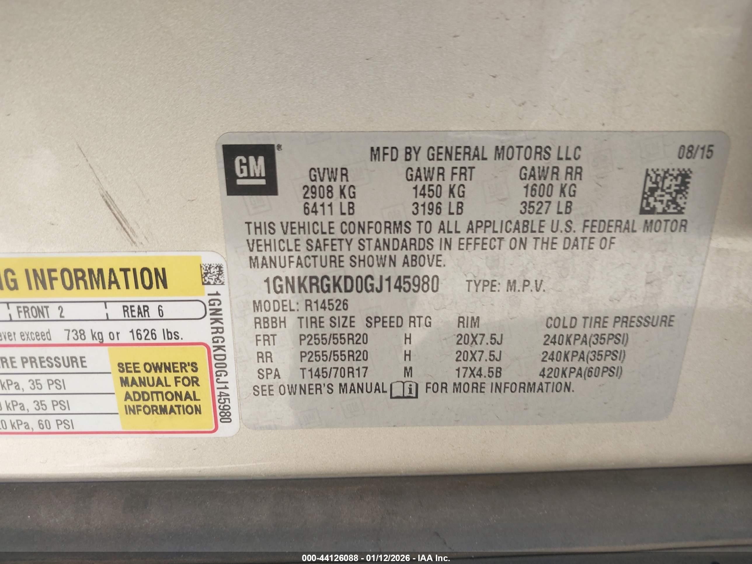 CHEVROLET TRAVERSE image 9