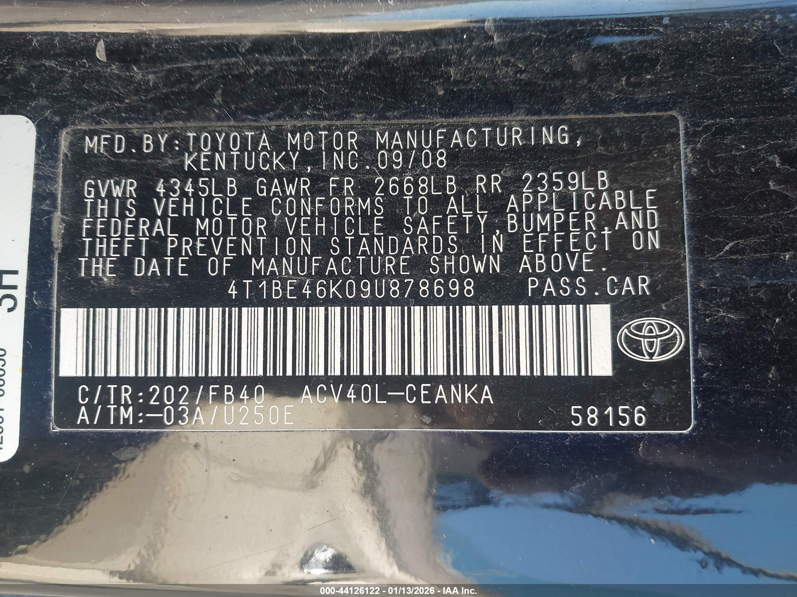 TOYOTA CAMRY image 9