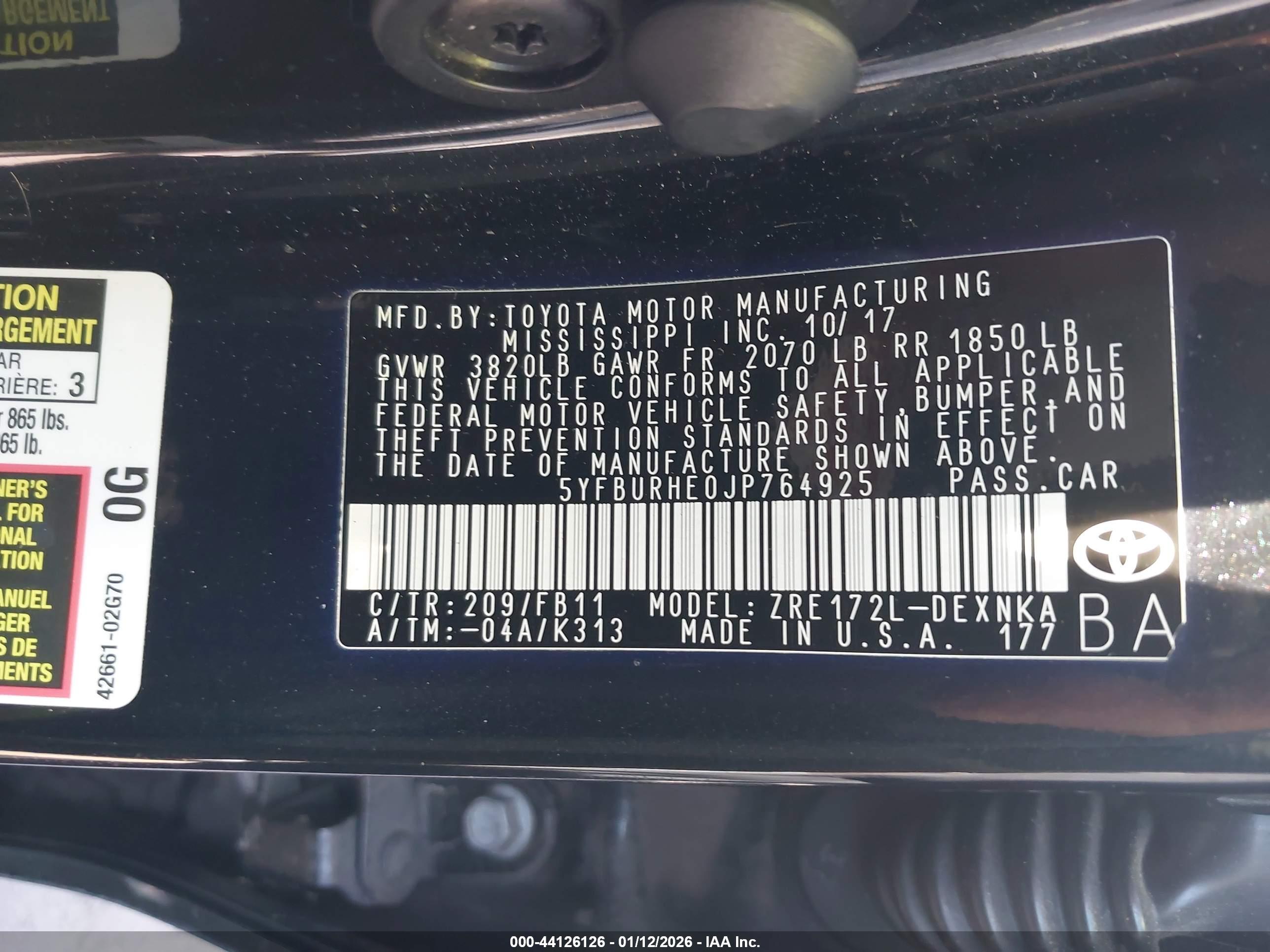 TOYOTA COROLLA image 9