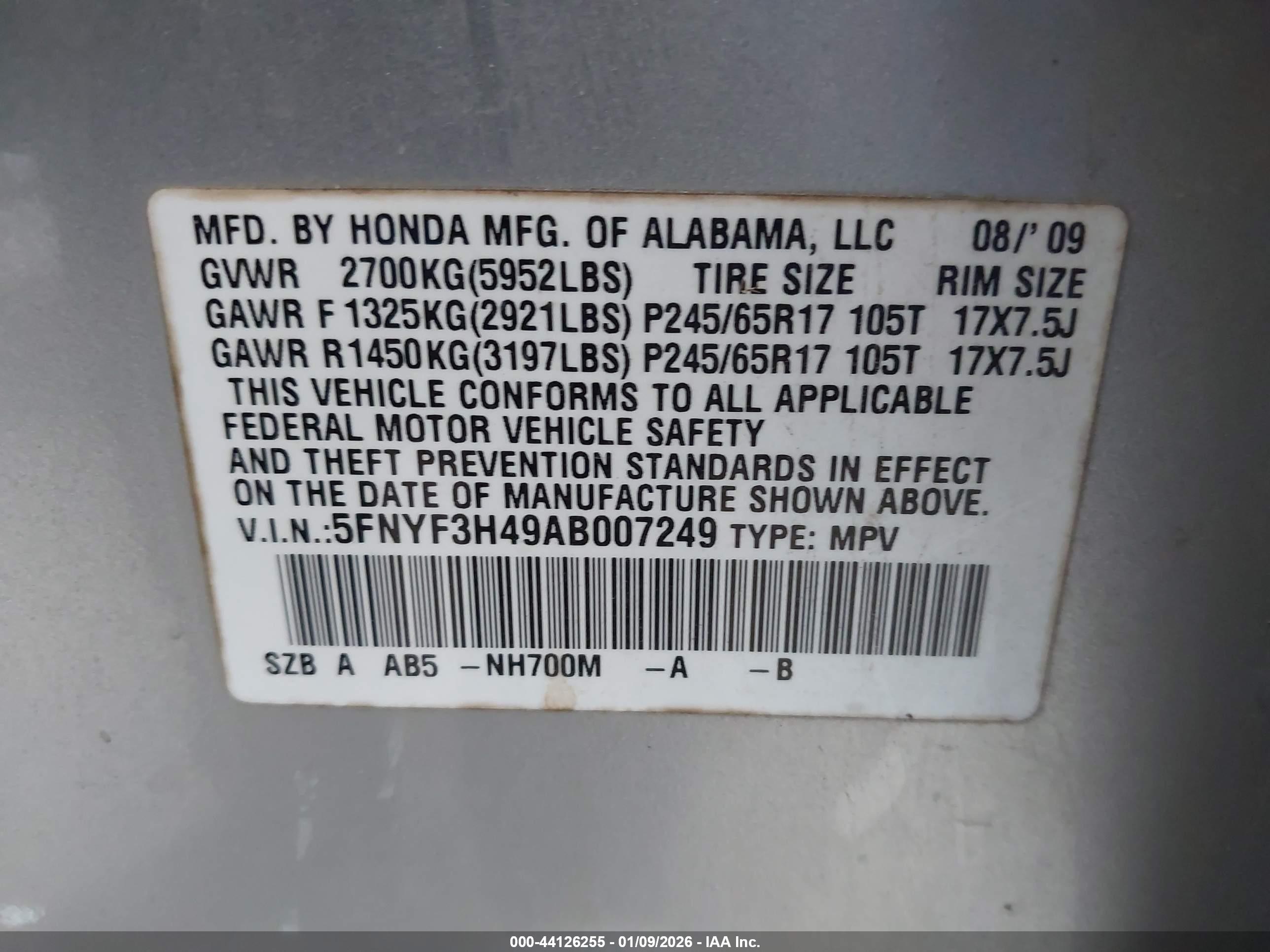 HONDA PILOT image 9