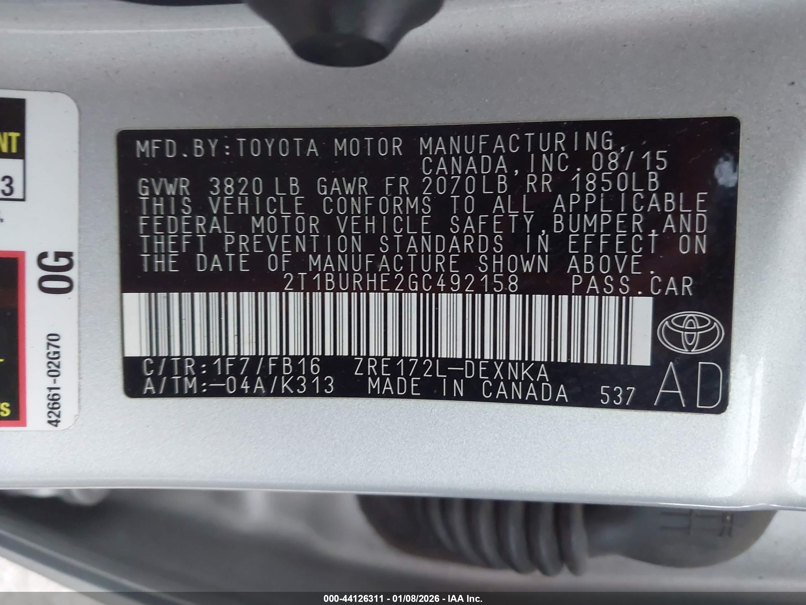TOYOTA COROLLA image 9