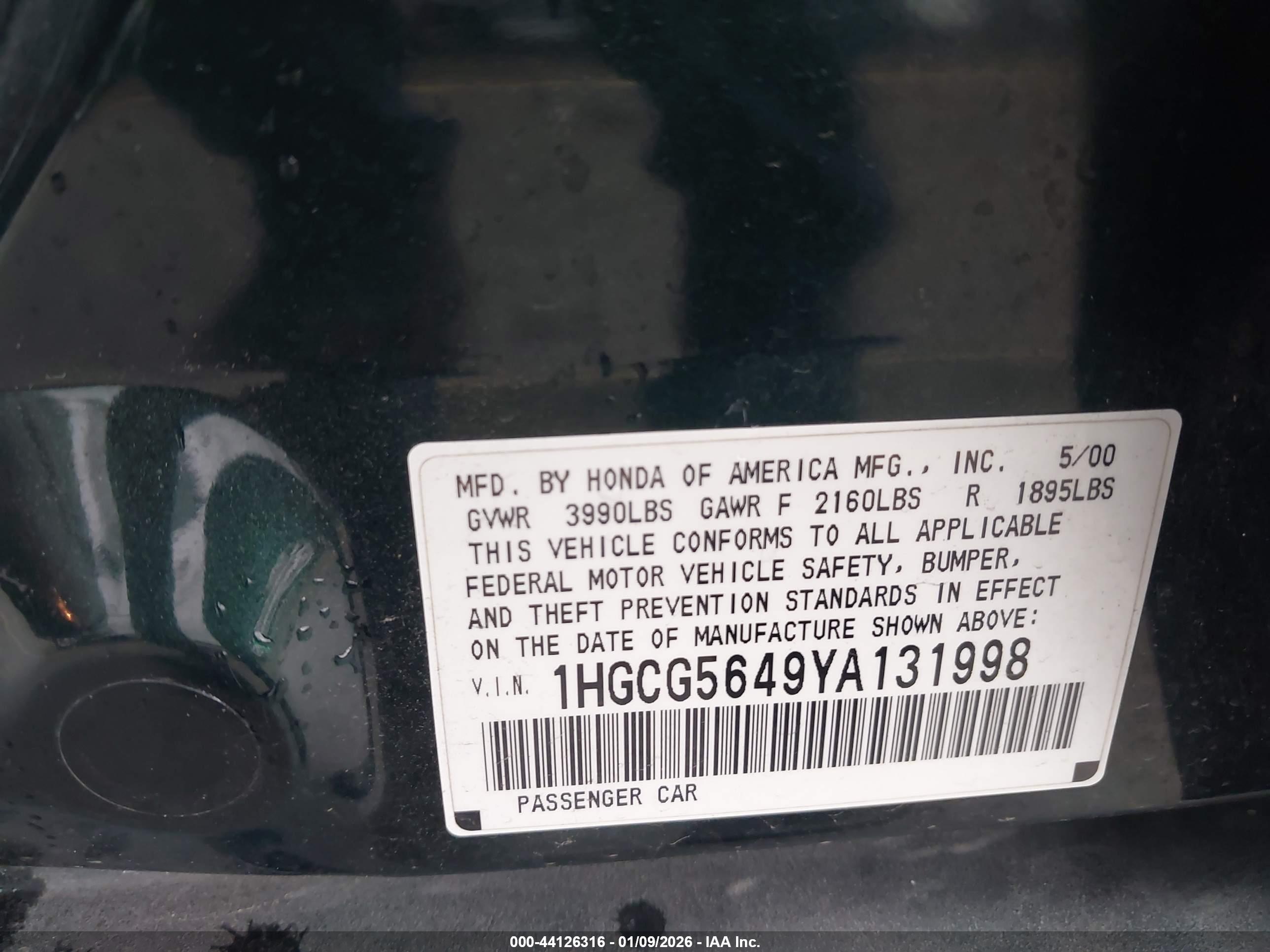 HONDA ACCORD image 9