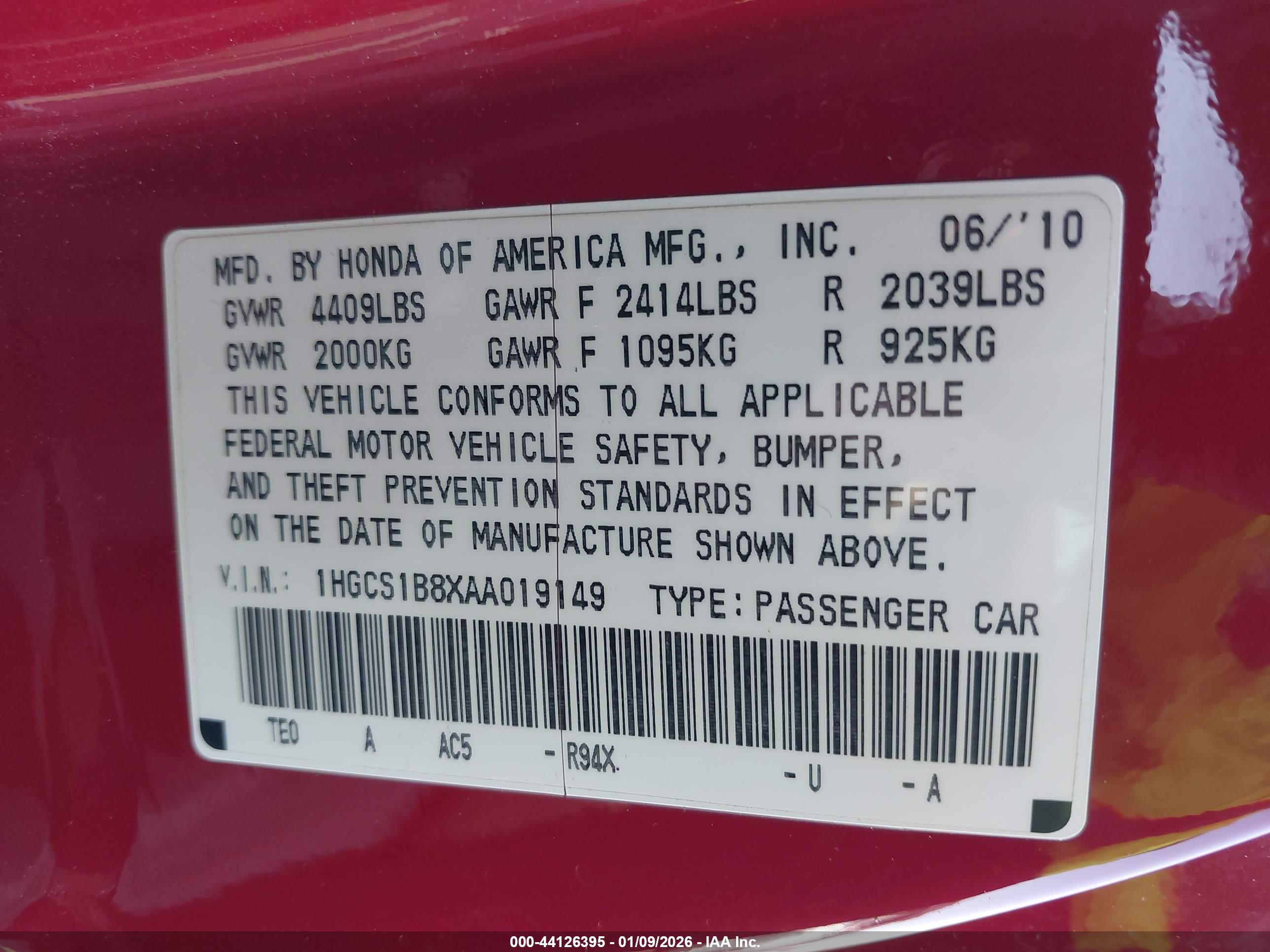 HONDA ACCORD image 9