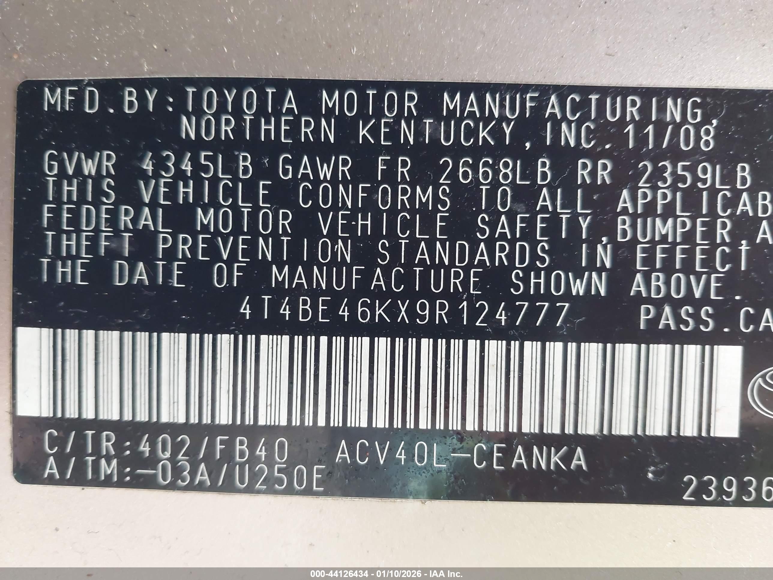 TOYOTA CAMRY image 9