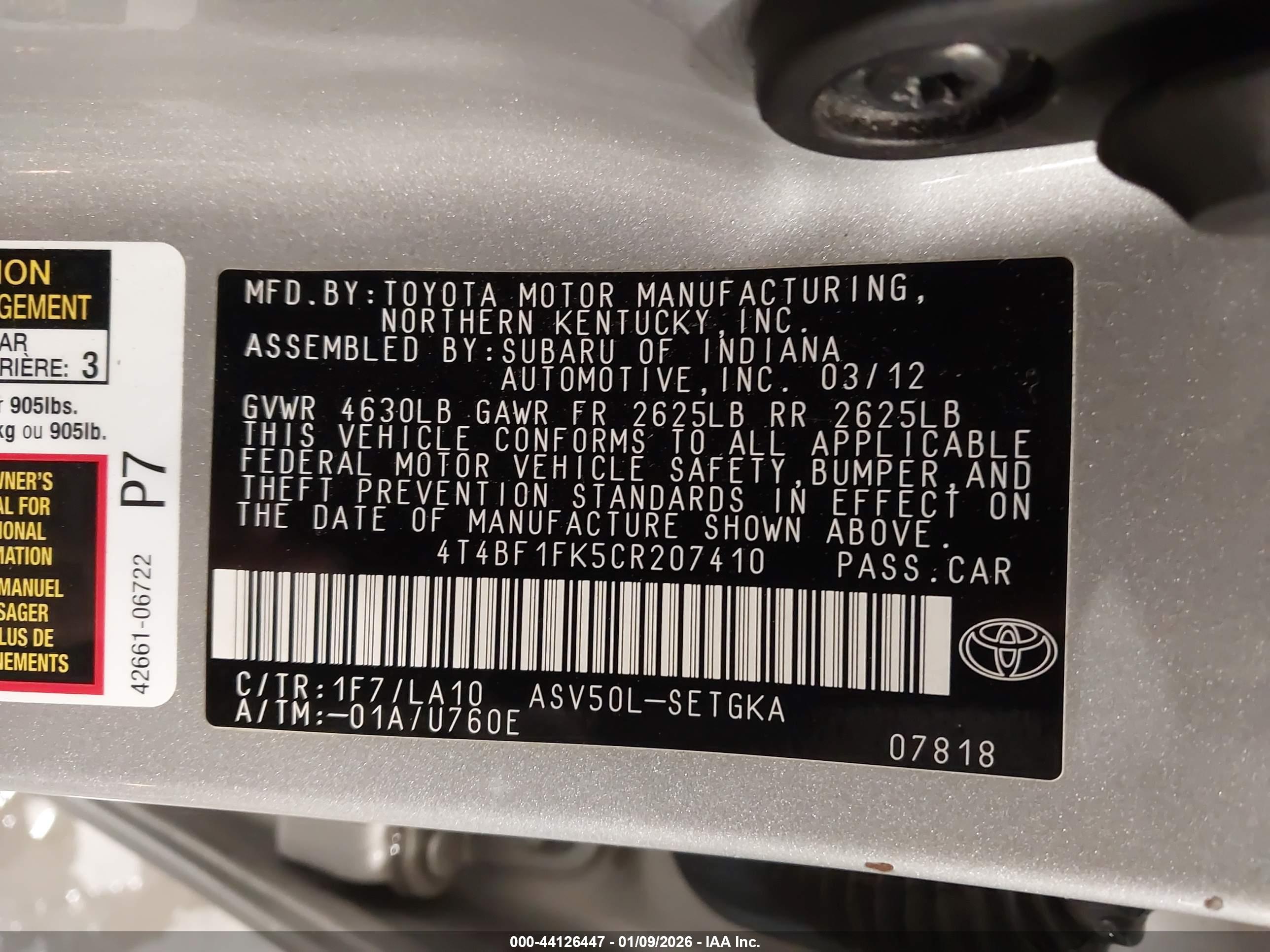 TOYOTA CAMRY image 9