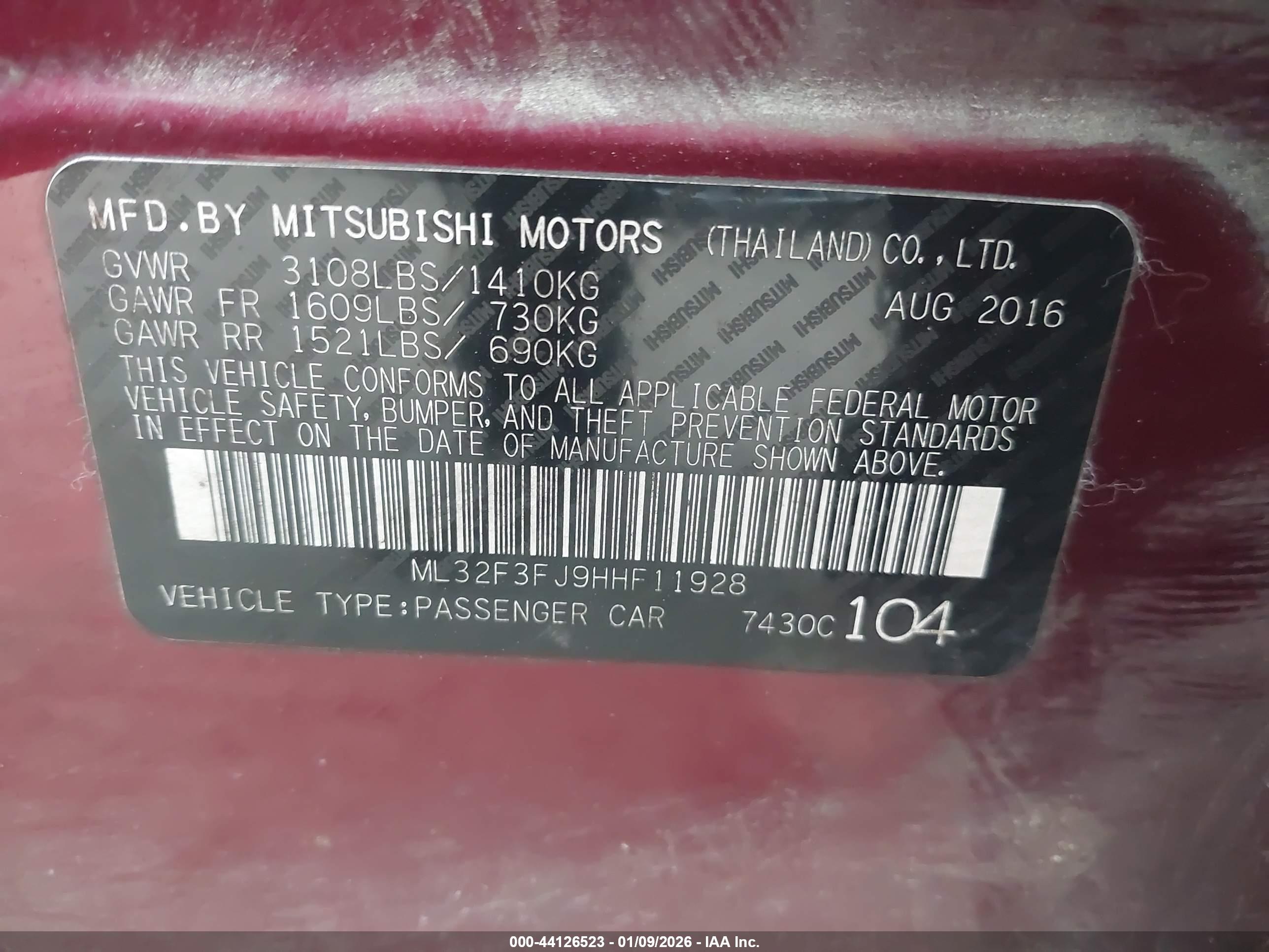 MITSUBISHI MIRAGE image 9