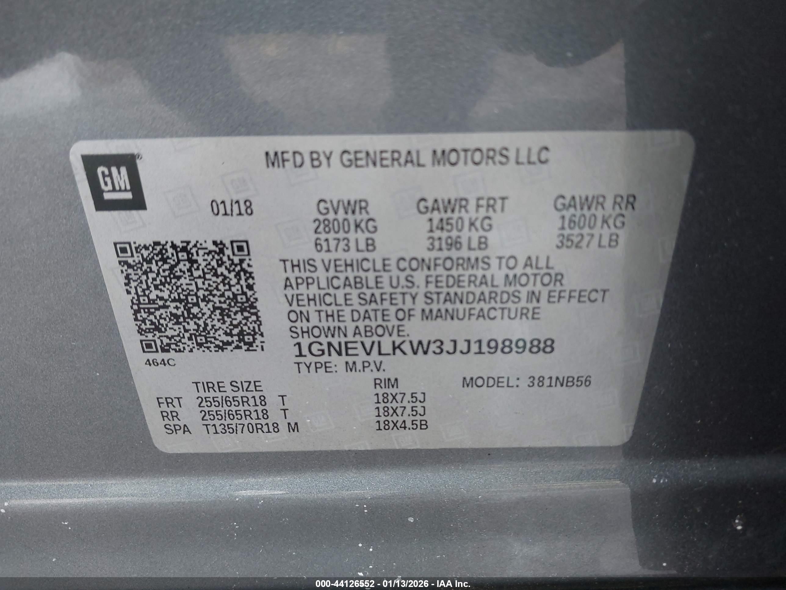 CHEVROLET TRAVERSE image 9