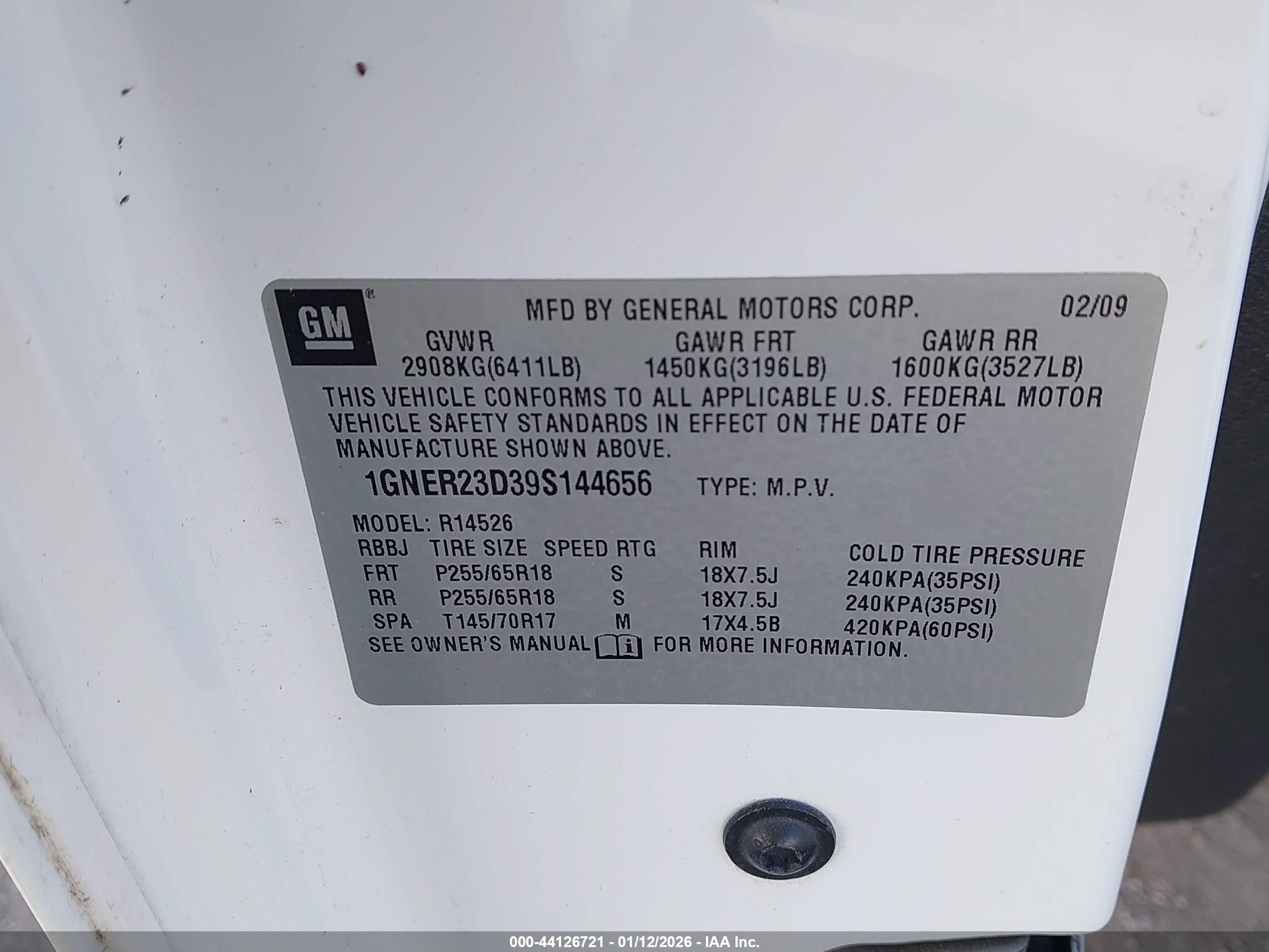 CHEVROLET TRAVERSE image 9