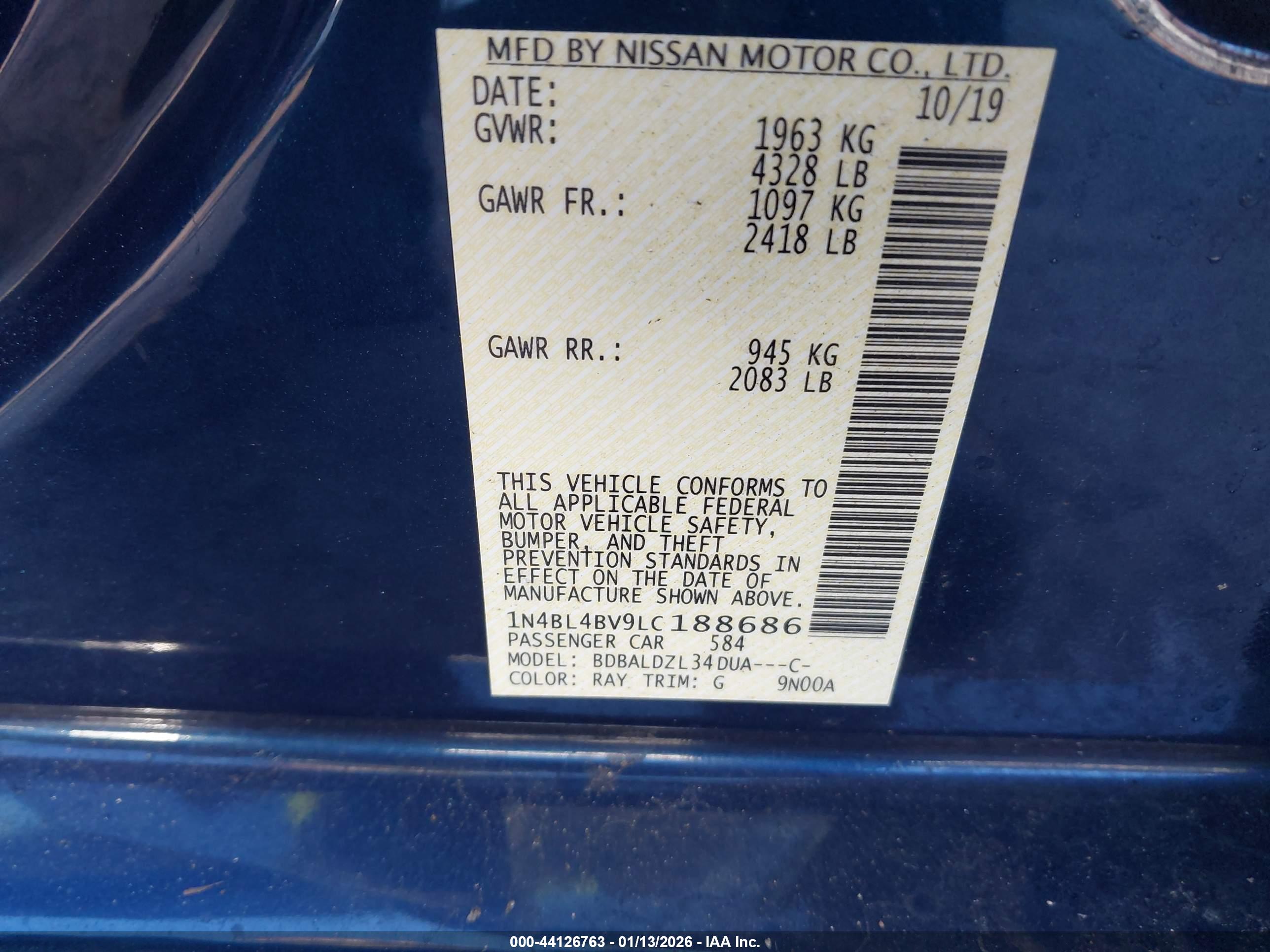 NISSAN ALTIMA image 9