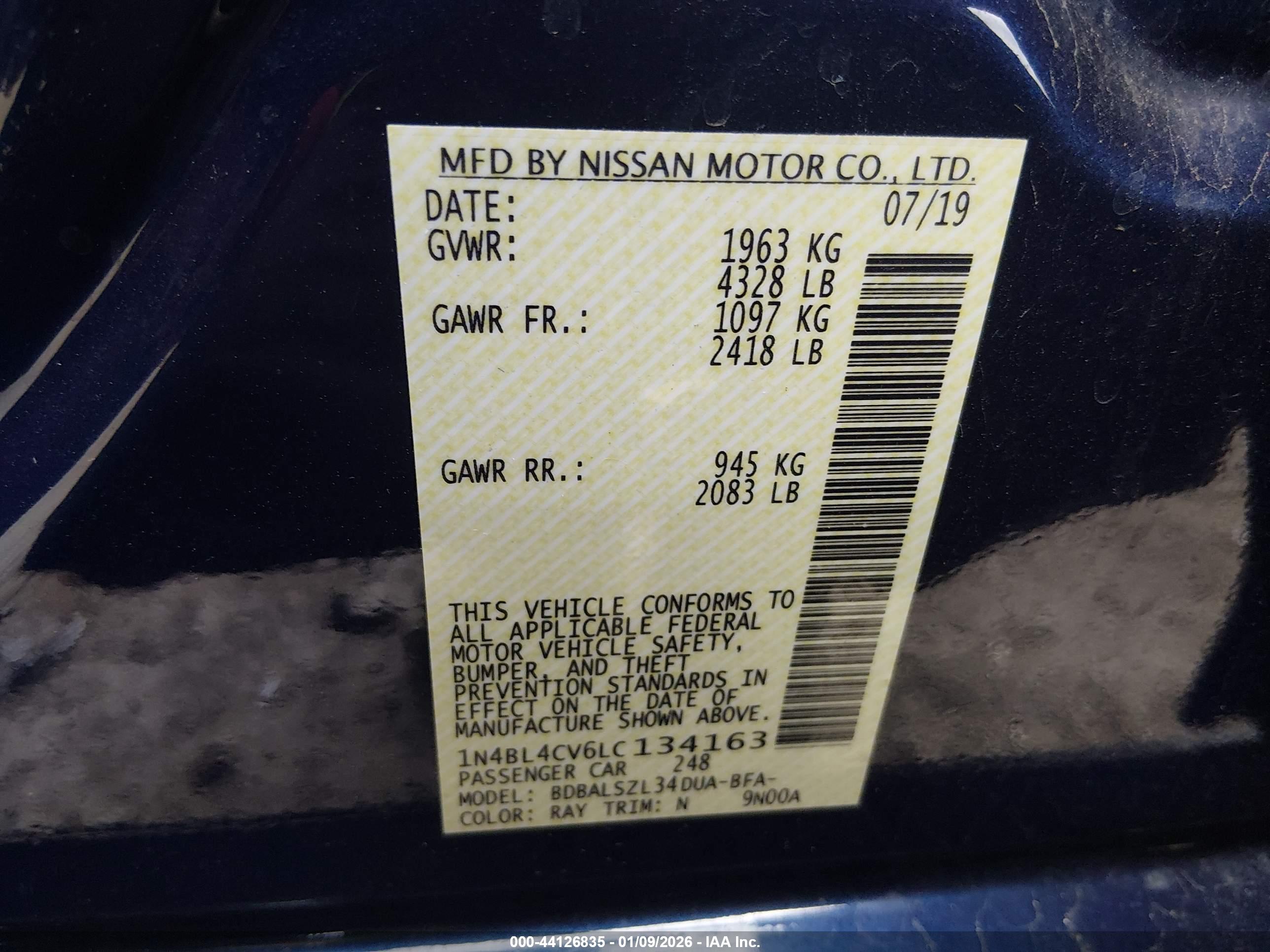NISSAN ALTIMA image 9