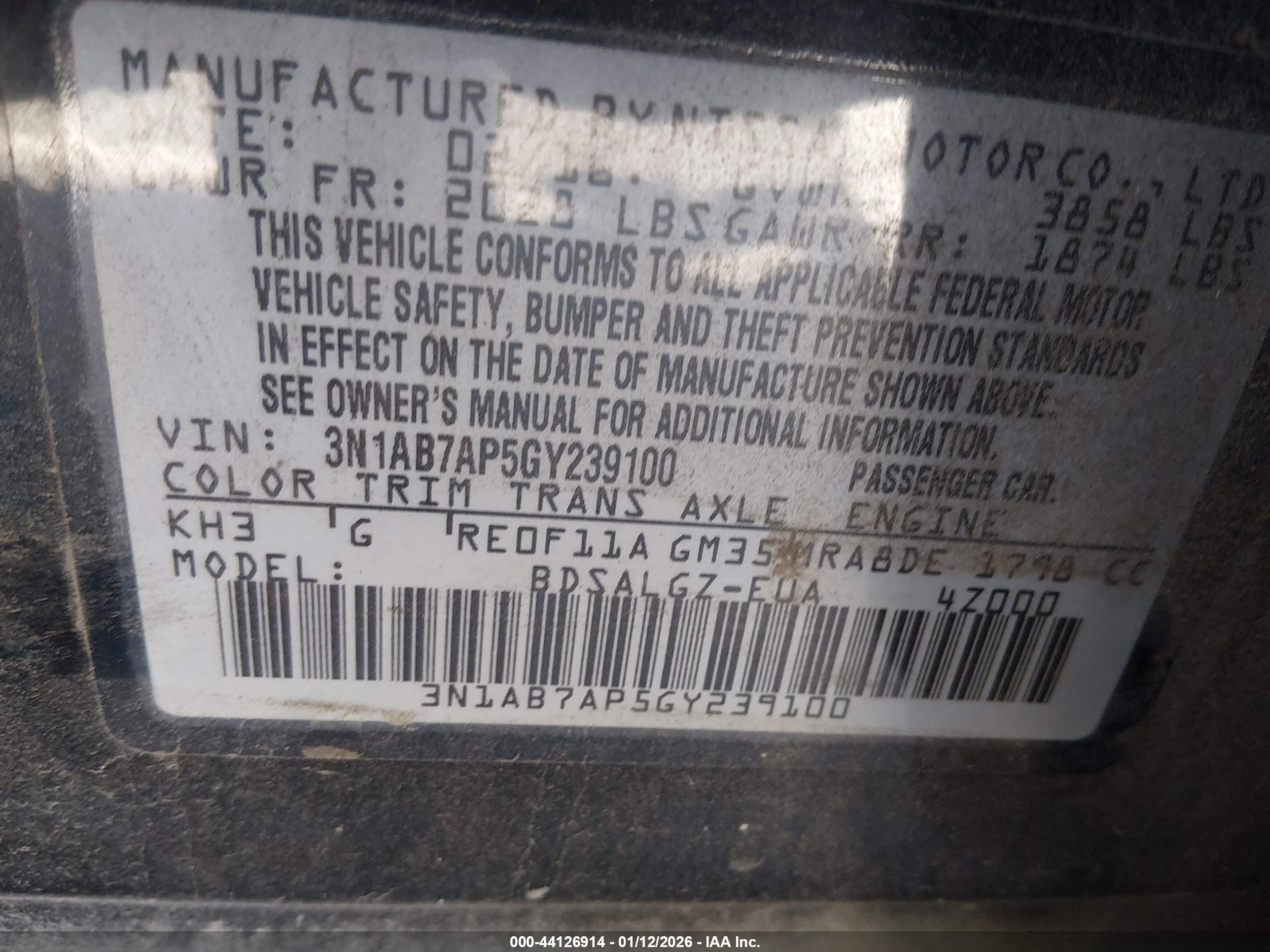 NISSAN SENTRA image 9