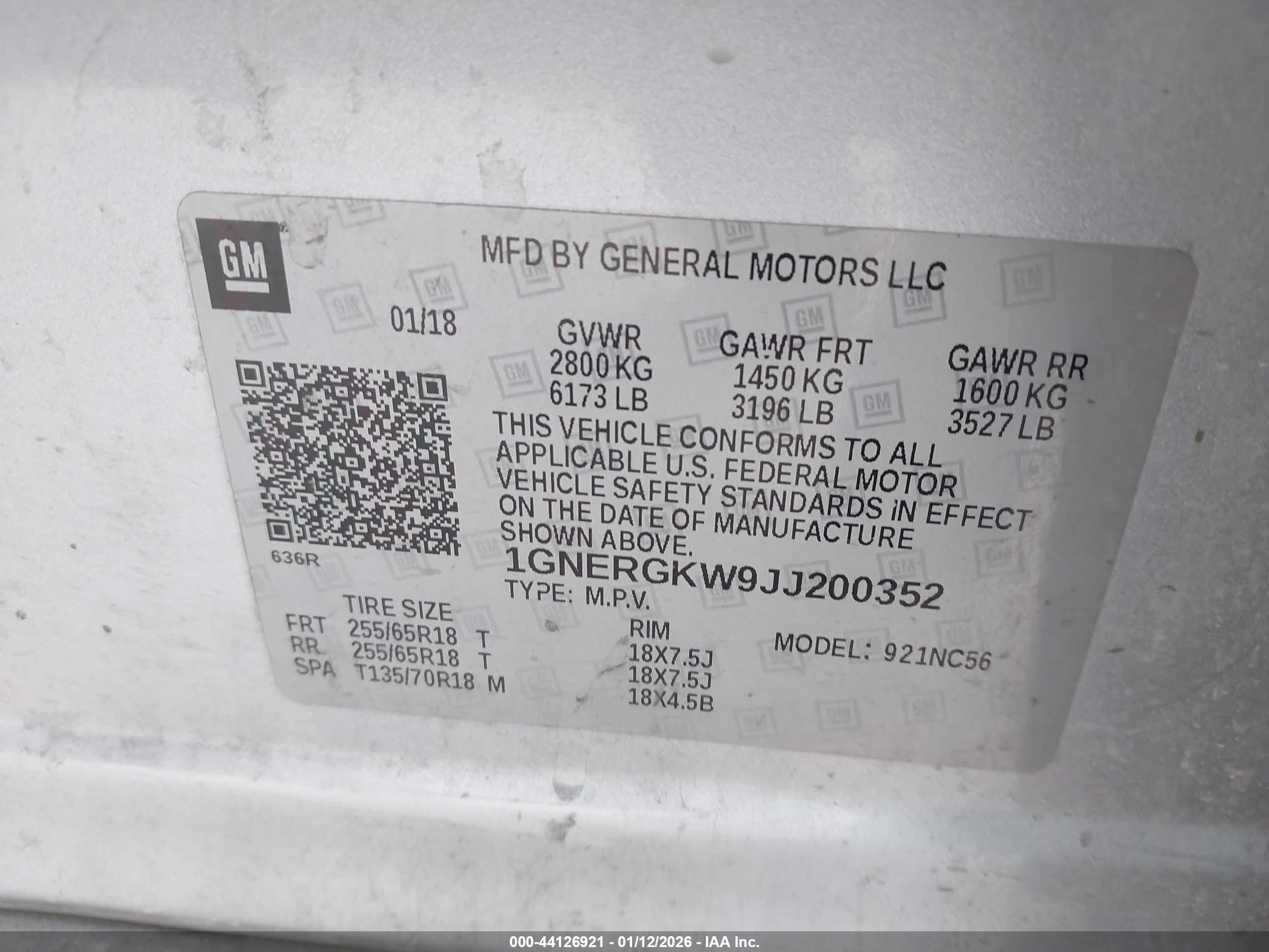 CHEVROLET TRAVERSE image 9