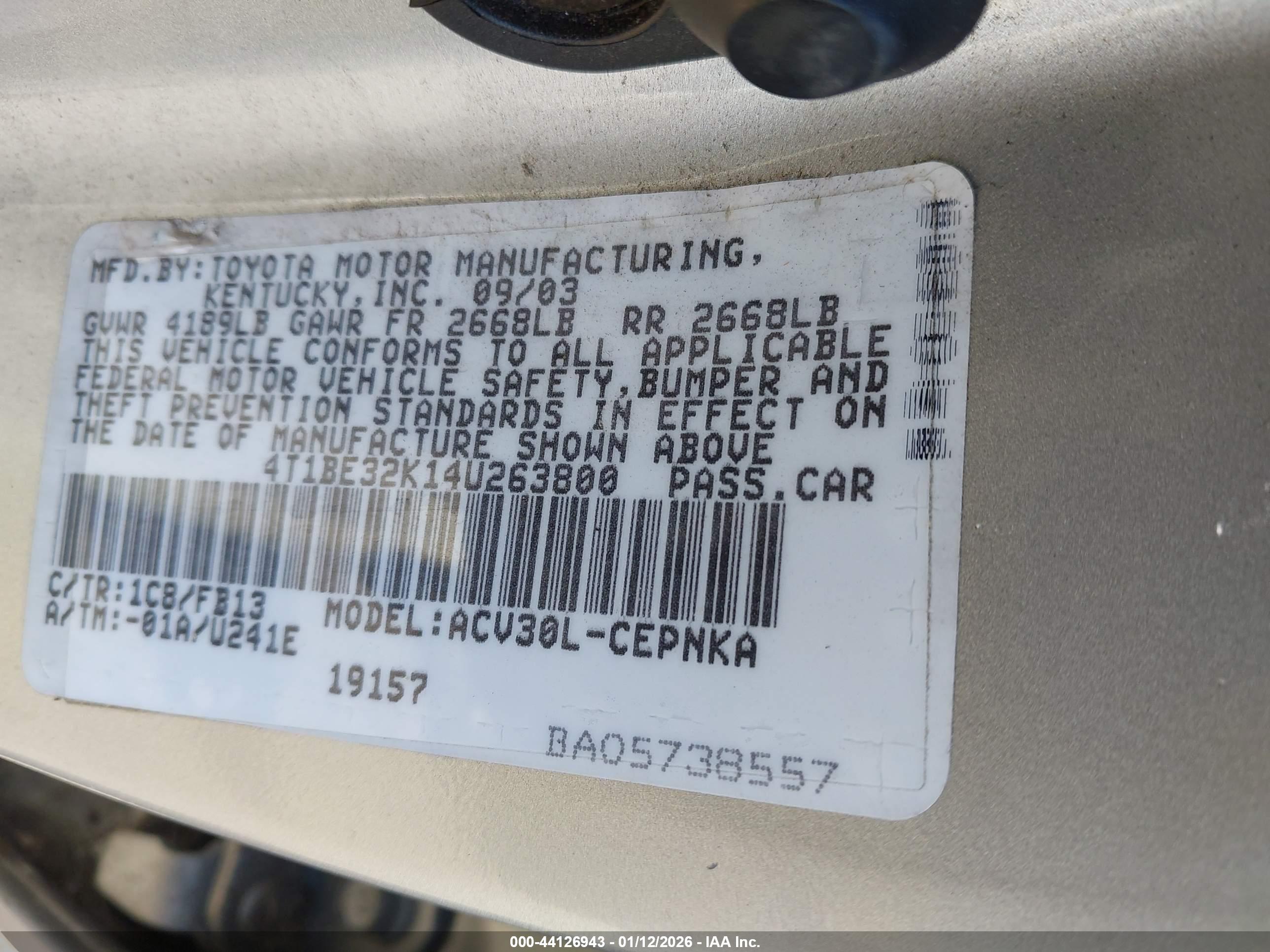 TOYOTA CAMRY image 9
