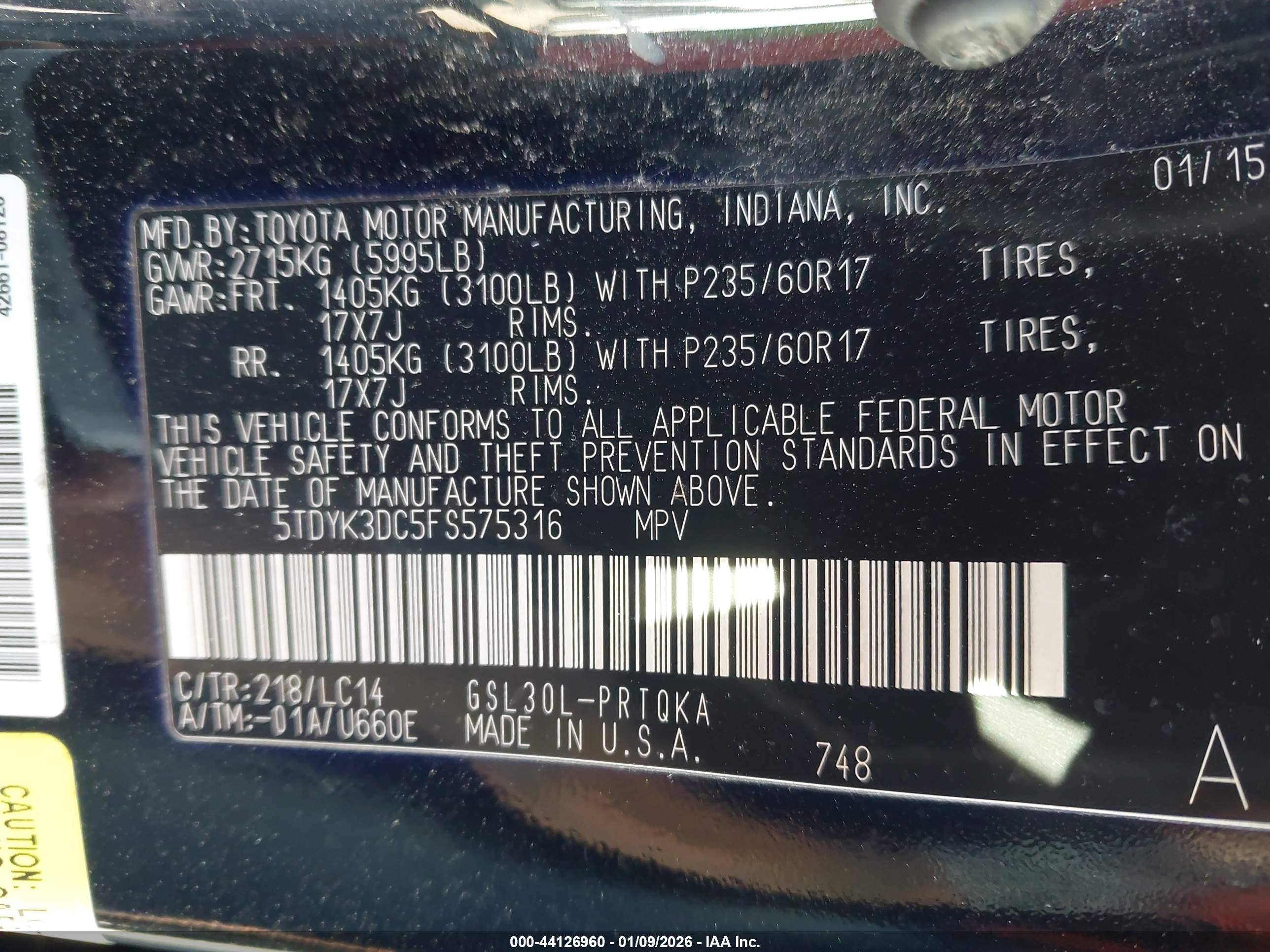 TOYOTA SIENNA image 9