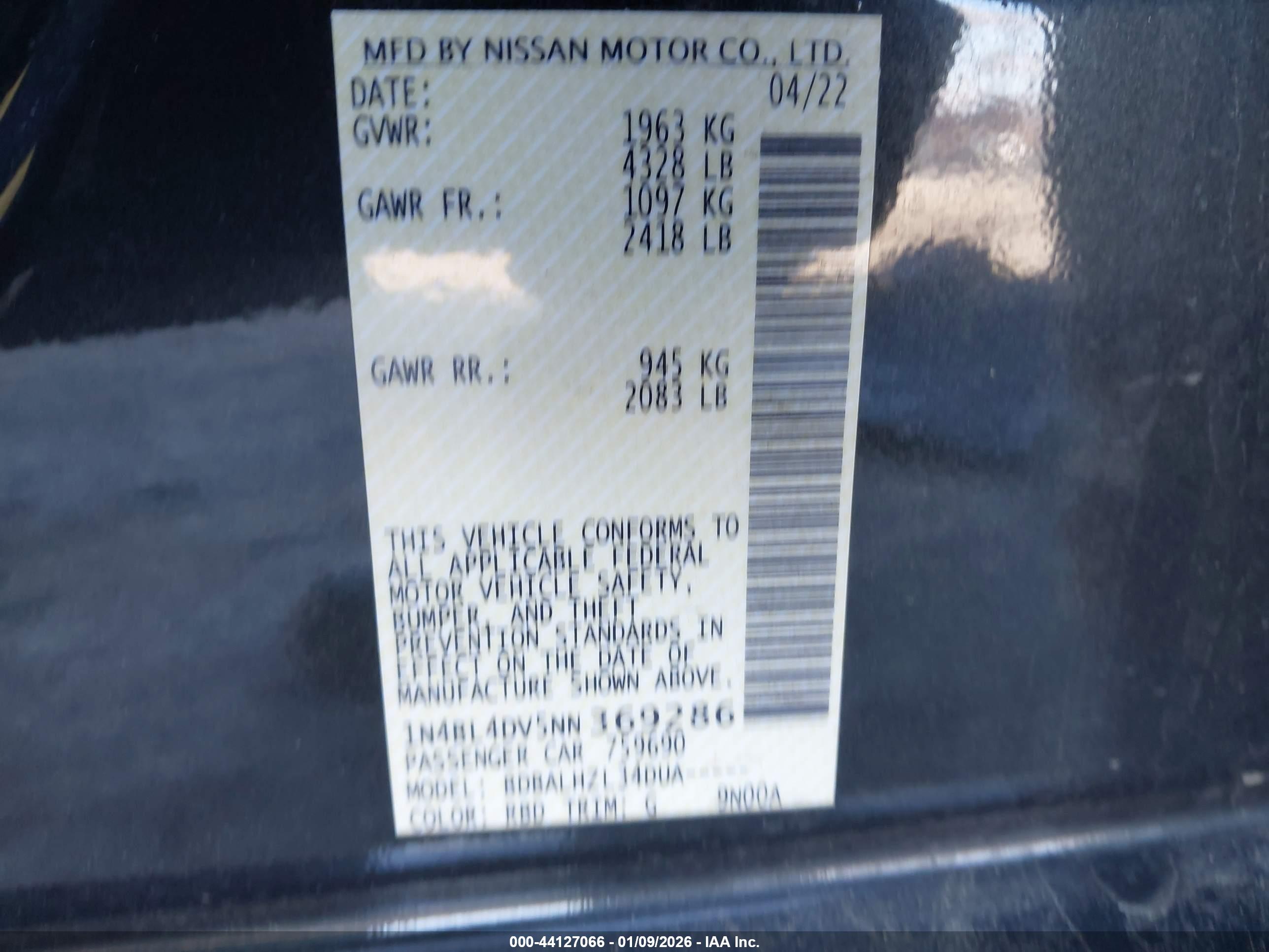 NISSAN ALTIMA image 9