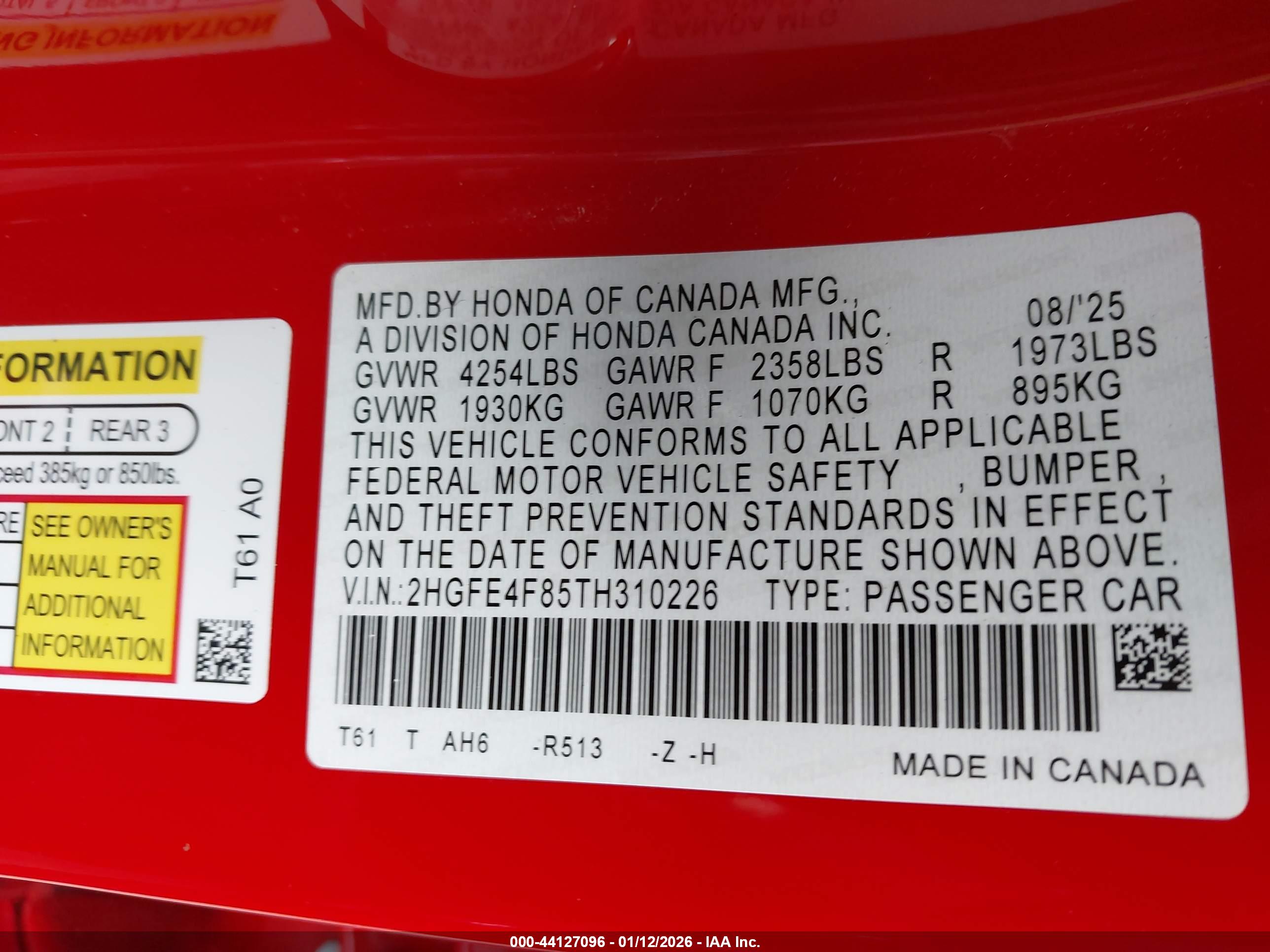 HONDA CIVIC image 9